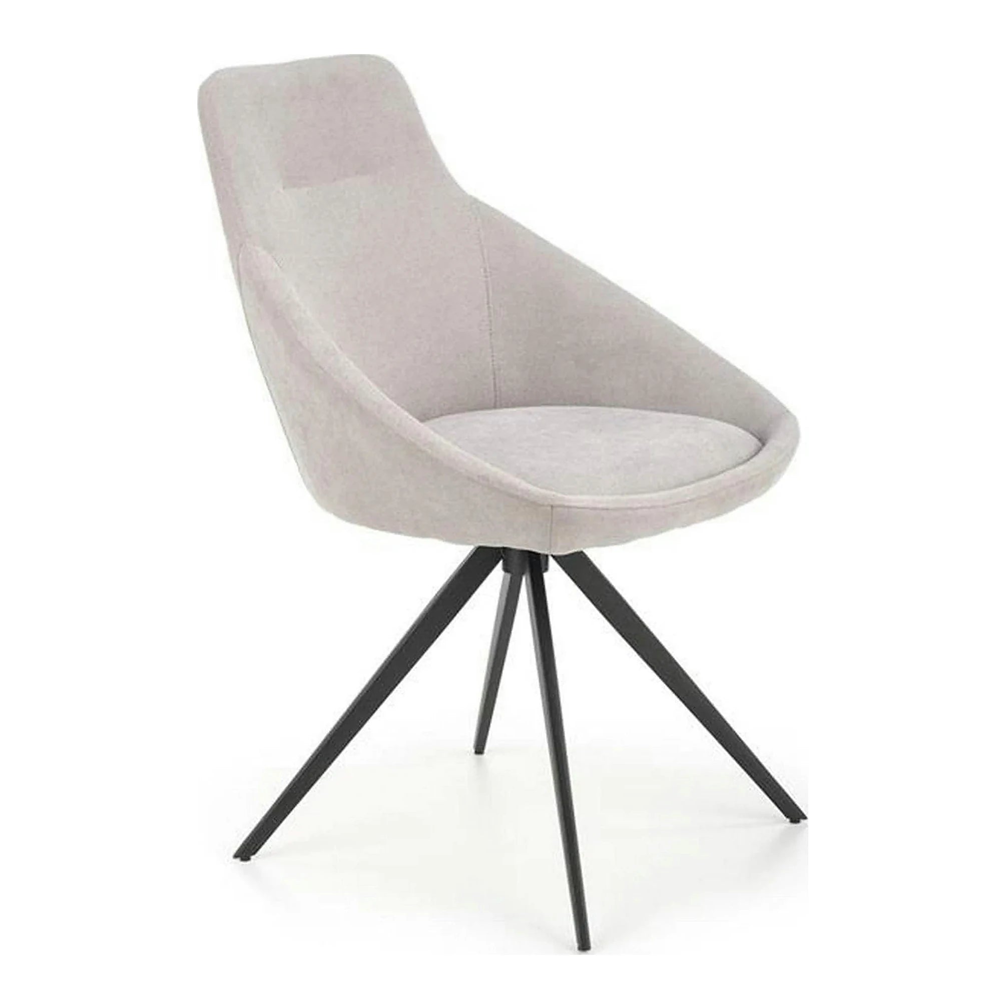 Scaun K431, gri deschis/negru, stofa clasica/metal, 55x54x84 cm