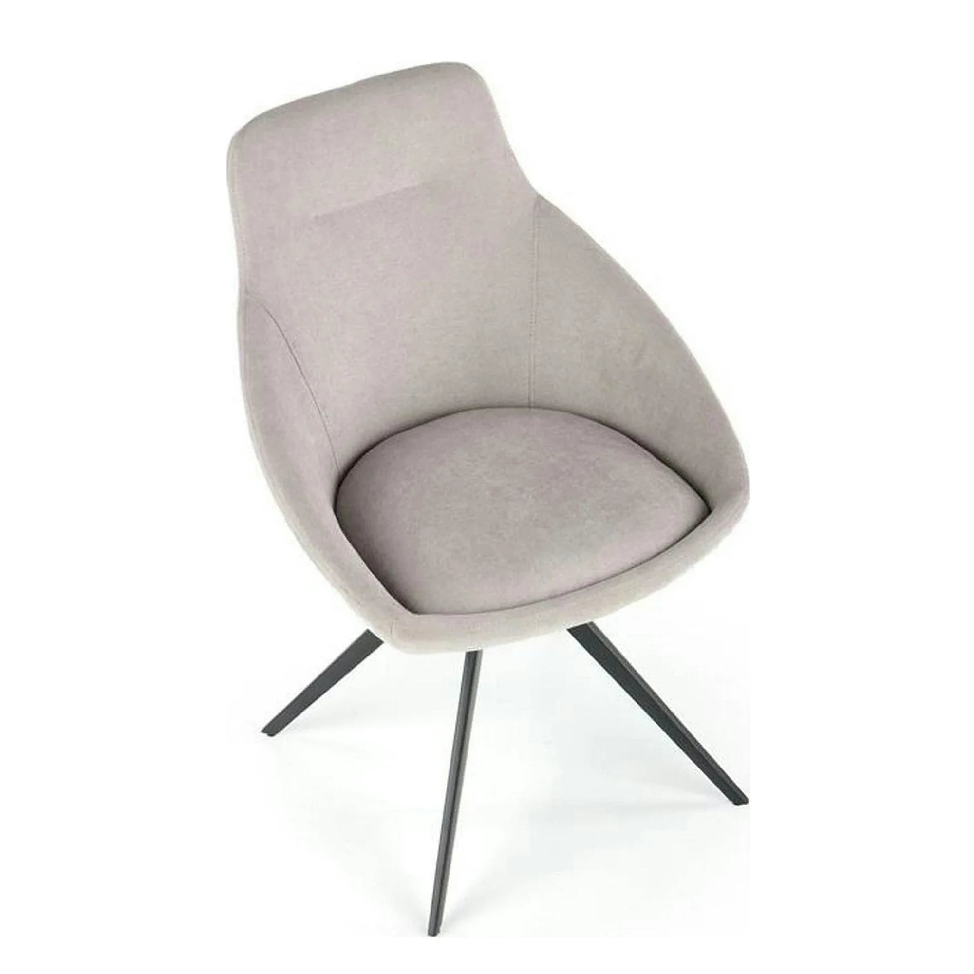 Scaun K431, gri deschis/negru, stofa clasica/metal, 55x54x84 cm