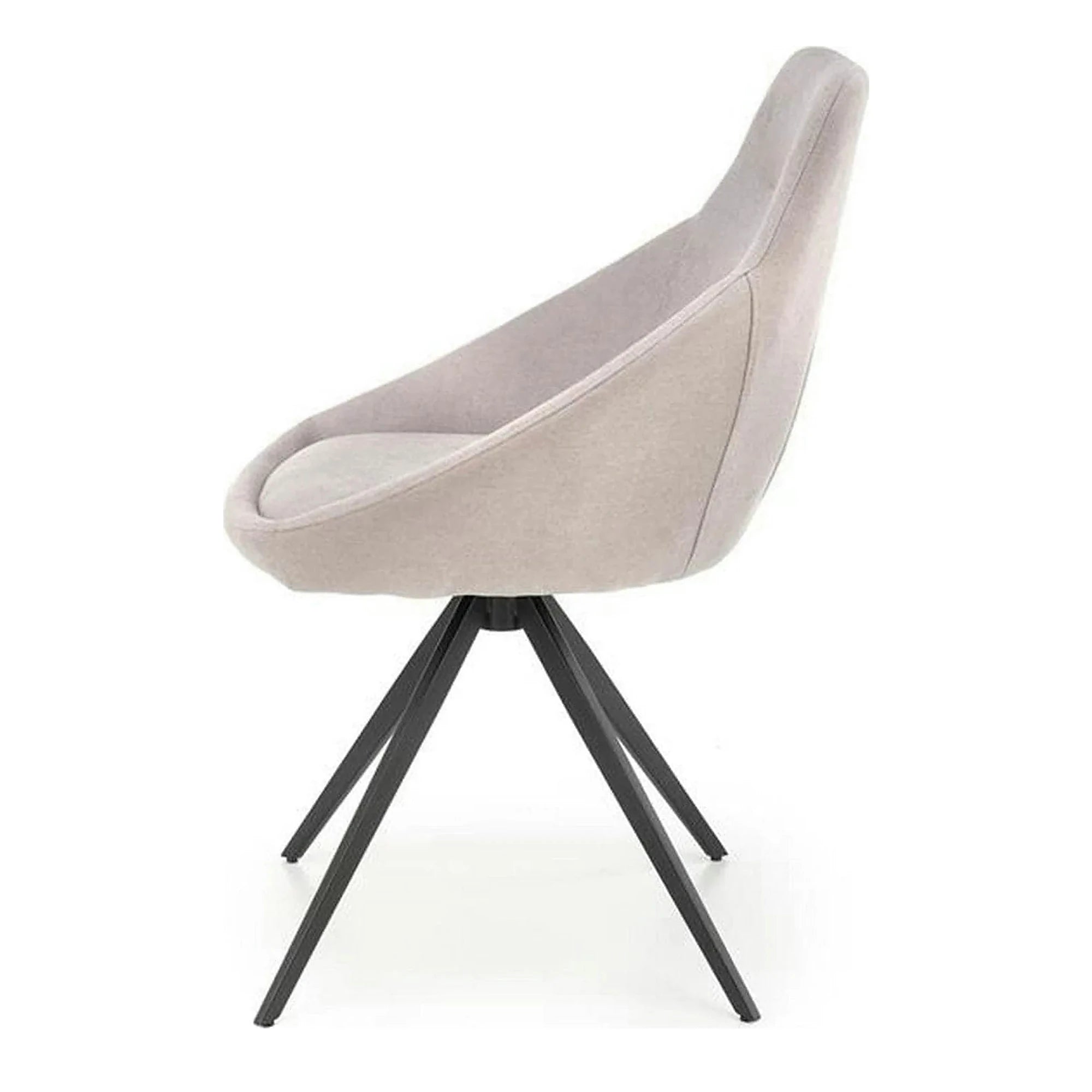 Scaun K431, gri deschis/negru, stofa clasica/metal, 55x54x84 cm