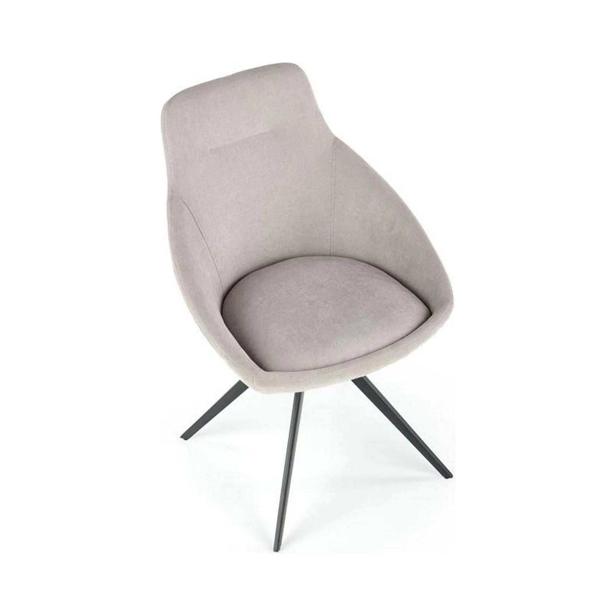 Scaun K431, gri deschis/negru, stofa clasica/metal, 55x54x84 cm