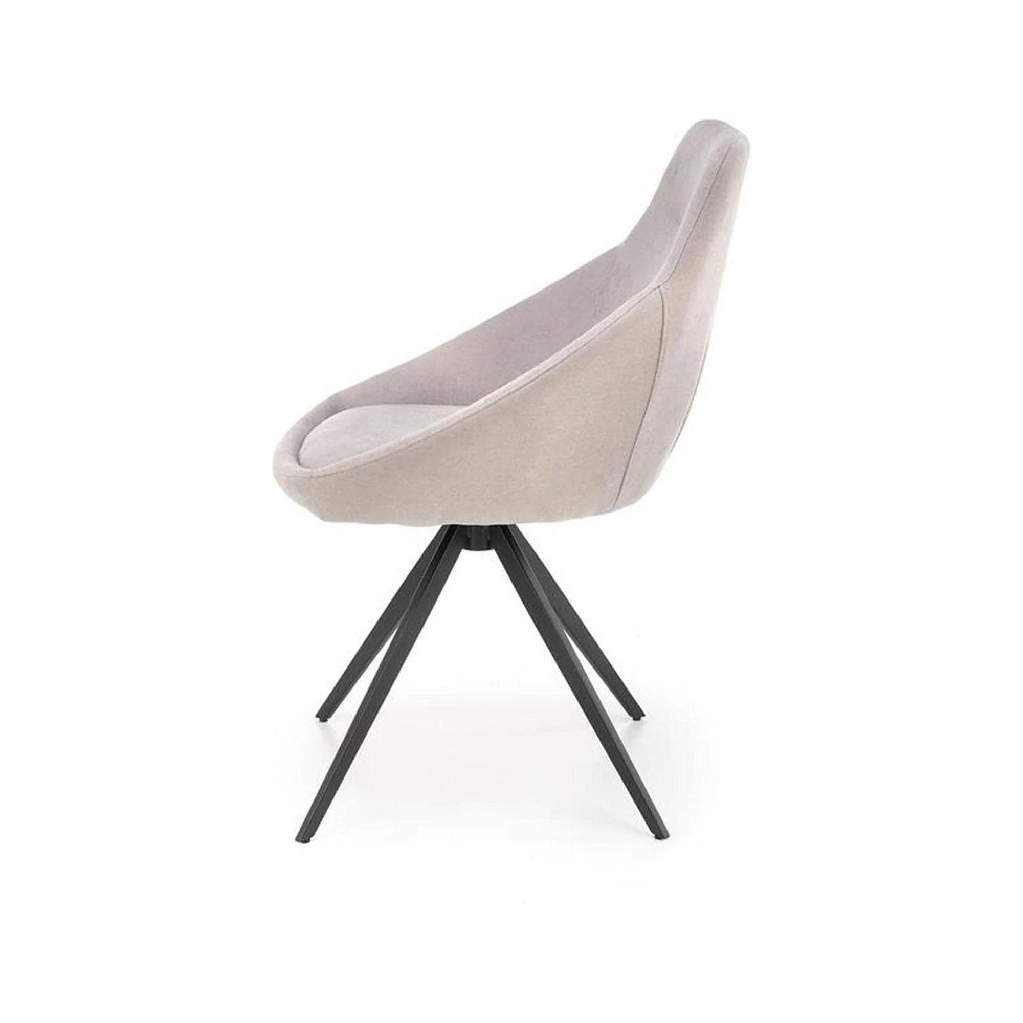 Scaun K431, gri deschis/negru, stofa clasica/metal, 55x54x84 cm