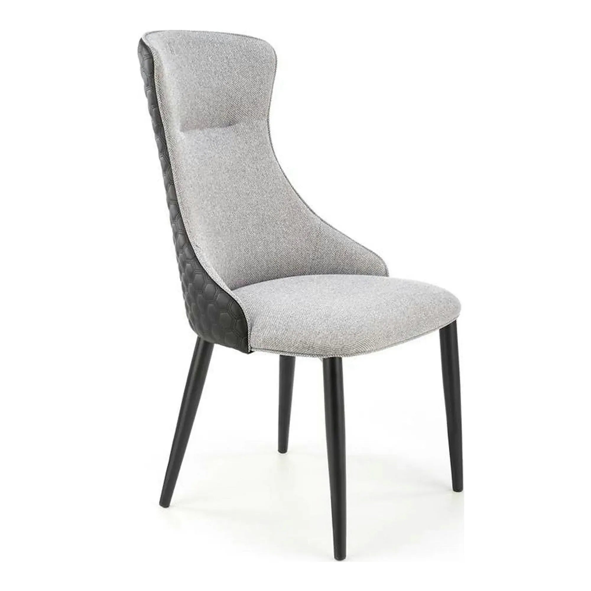 Scaun K434, gri/negru, stofa catifelata/piele ecologica, 53x54x97 cm