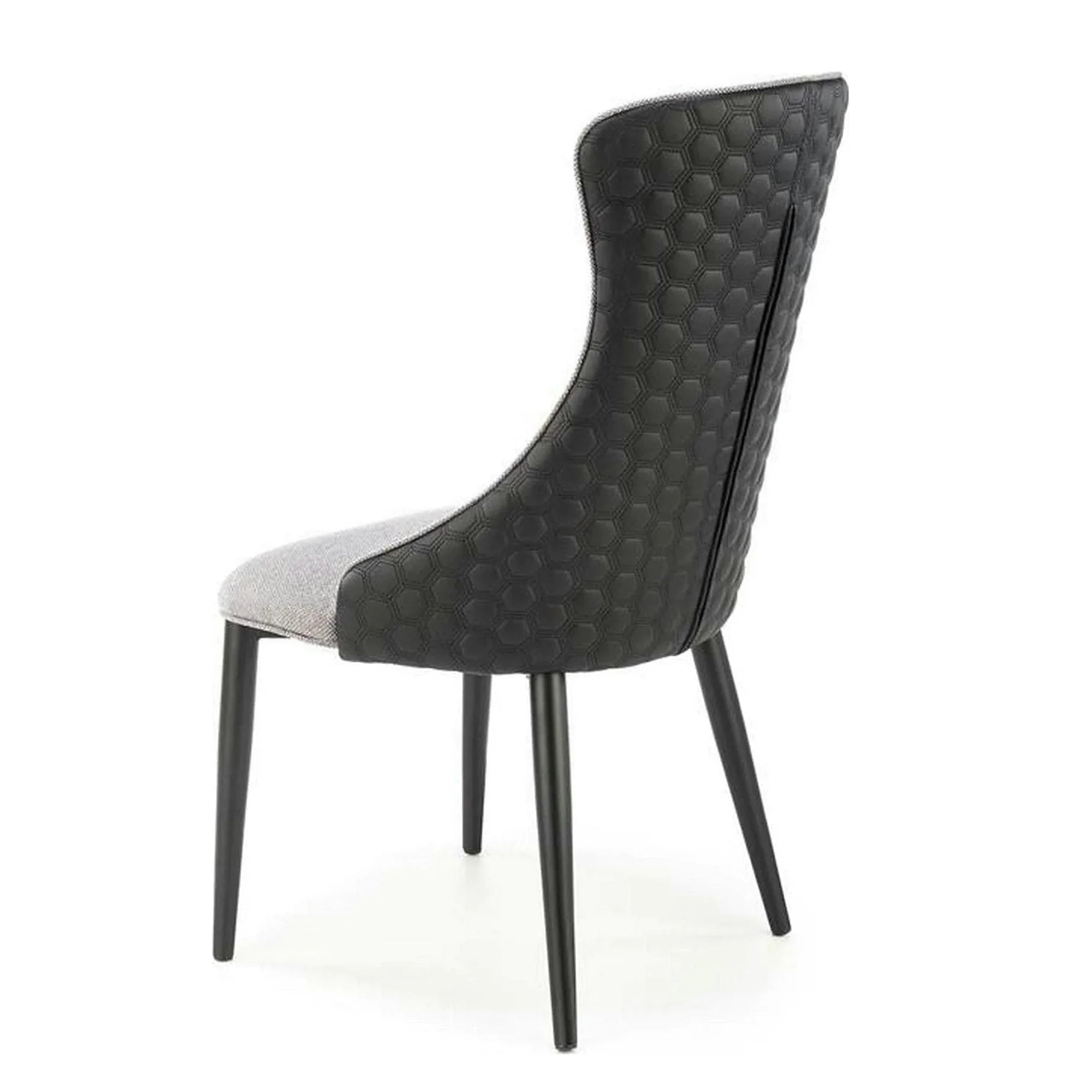 Scaun K434, gri/negru, stofa catifelata/piele ecologica, 53x54x97 cm