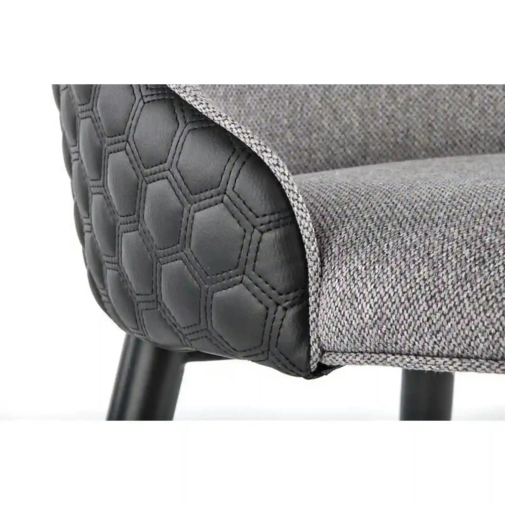 Scaun K434, gri/negru, stofa catifelata/piele ecologica, 53x54x97 cm