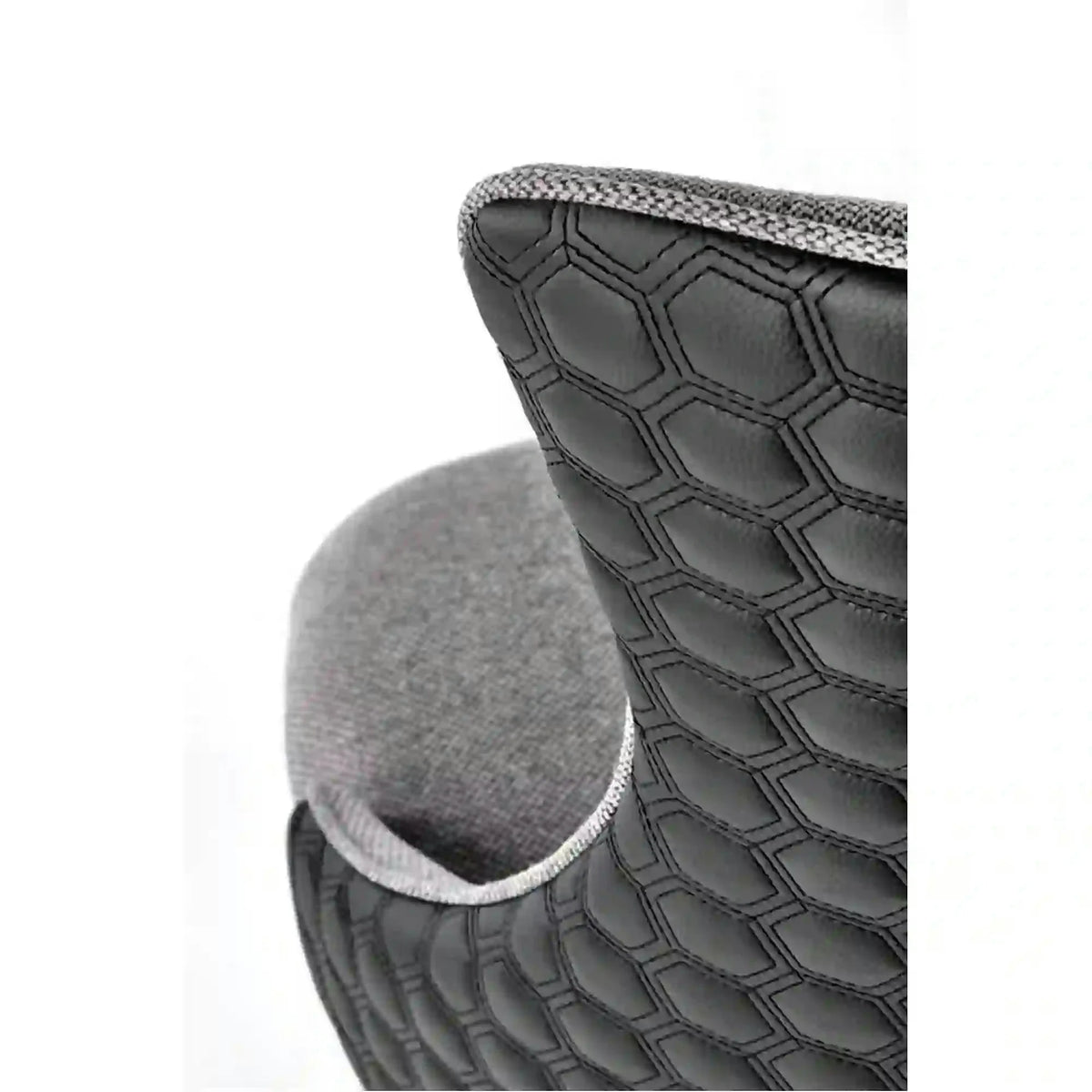 Scaun K434, gri/negru, stofa catifelata/piele ecologica, 53x54x97 cm