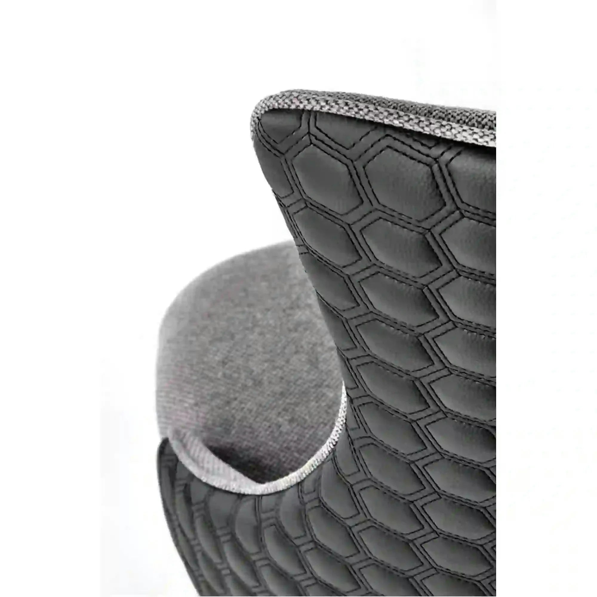Scaun K434, gri/negru, stofa catifelata/piele ecologica, 53x54x97 cm