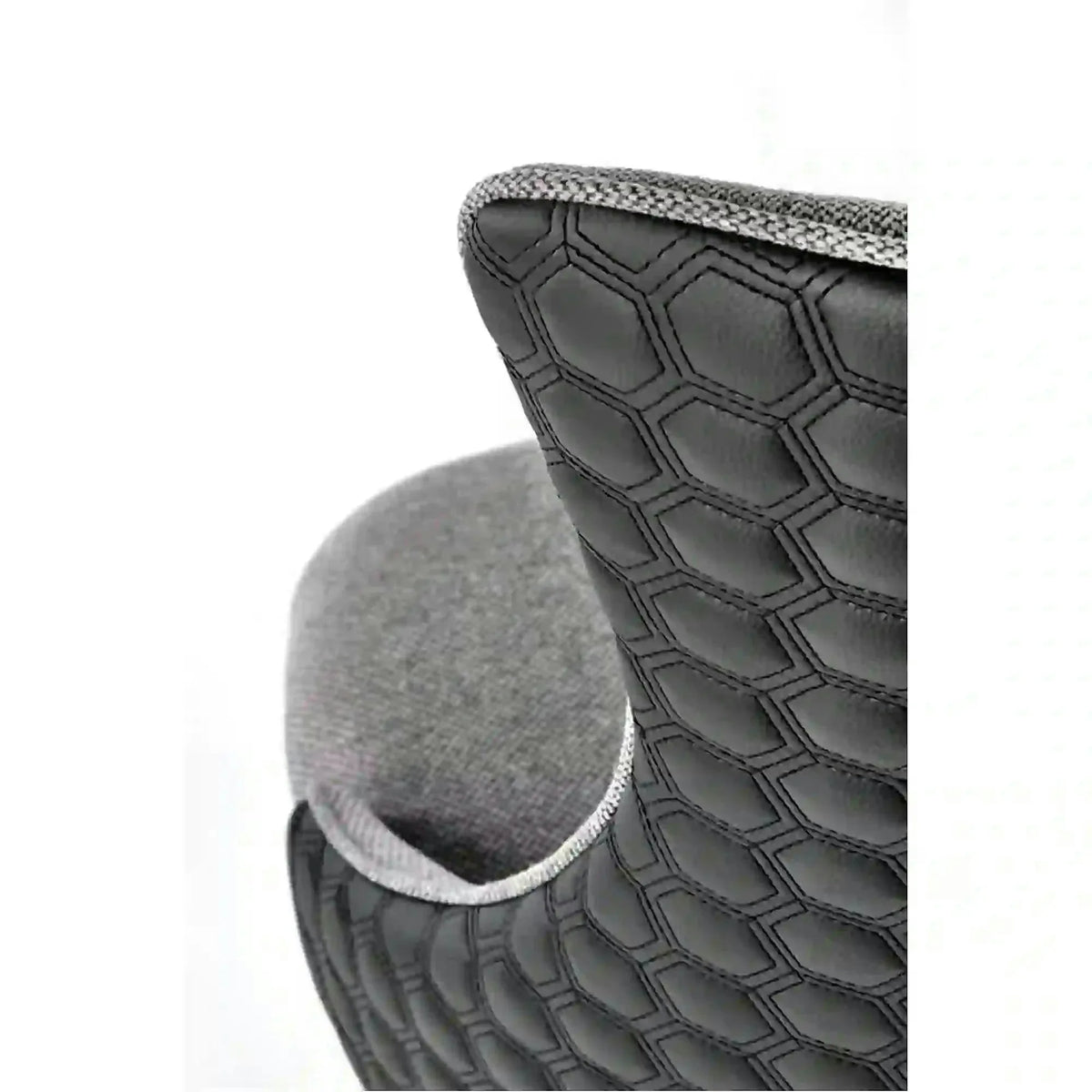 Scaun K434, gri/negru, stofa catifelata/piele ecologica, 53x54x97 cm