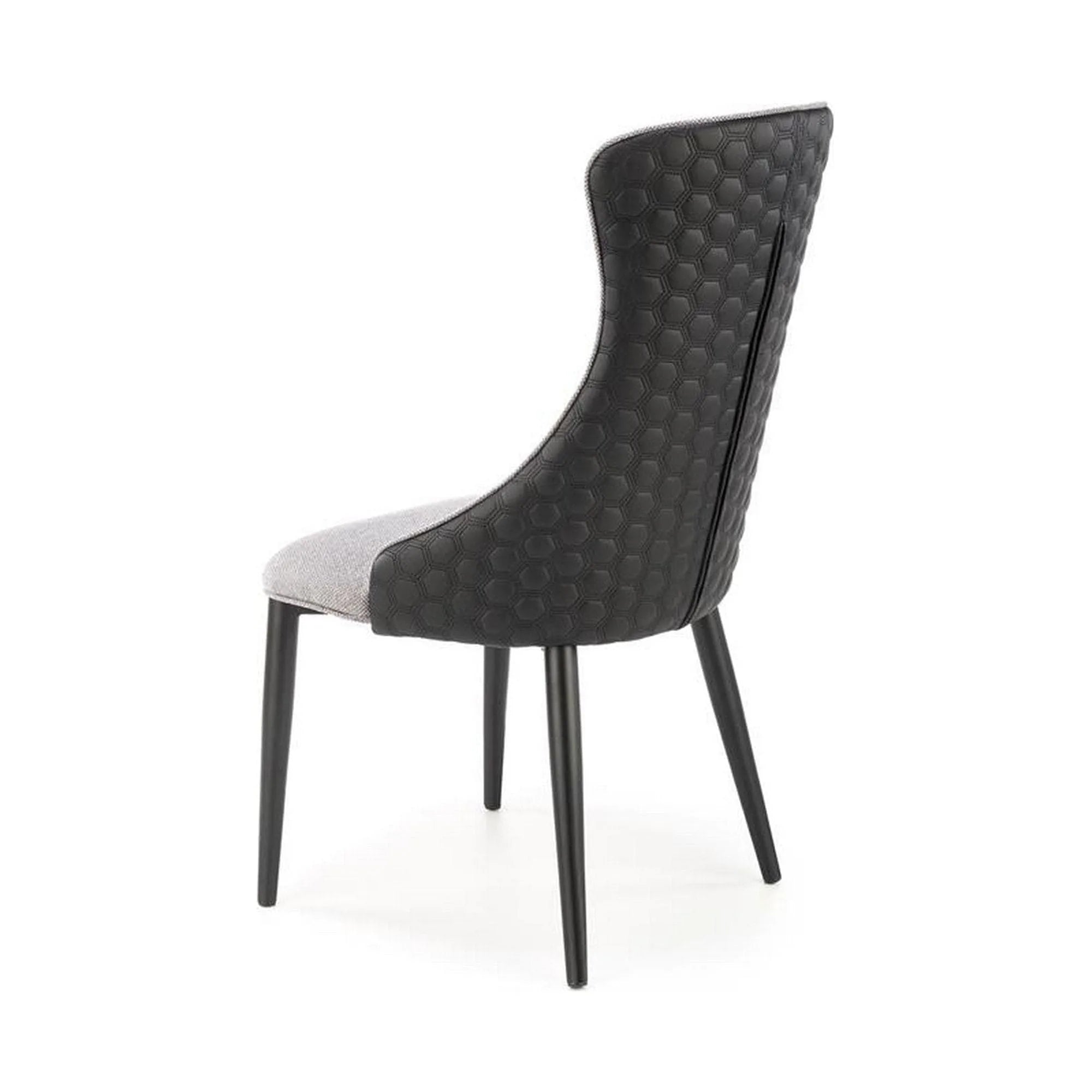 Scaun K434, gri/negru, stofa catifelata/piele ecologica, 53x54x97 cm