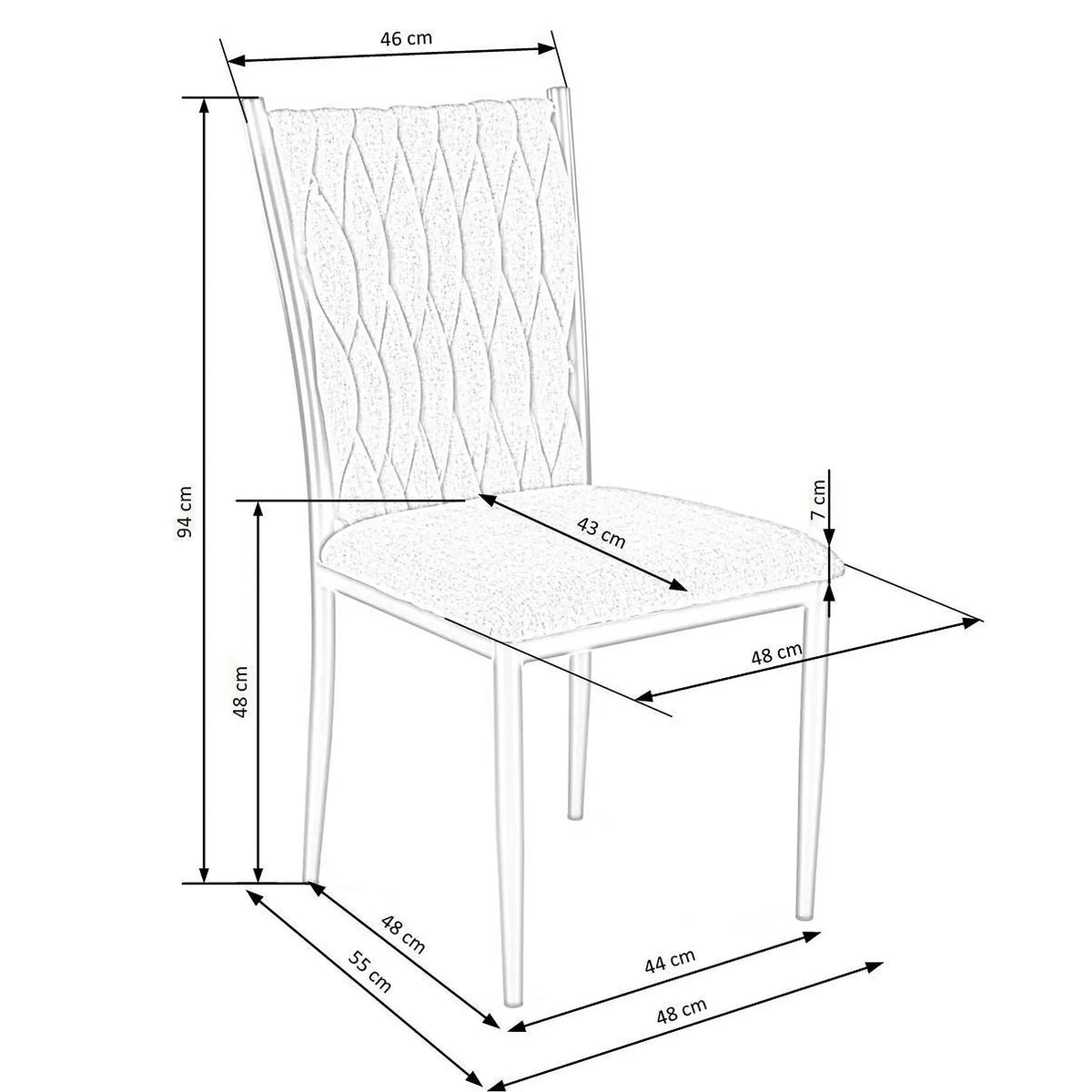 Scaun K436, gri/auriu, stofa catifelata/metal, 48x55x94 cm