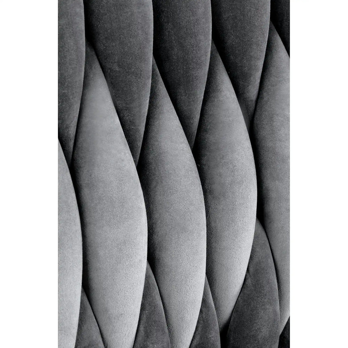 Scaun K436, gri/auriu, stofa catifelata/metal, 48x55x94 cm