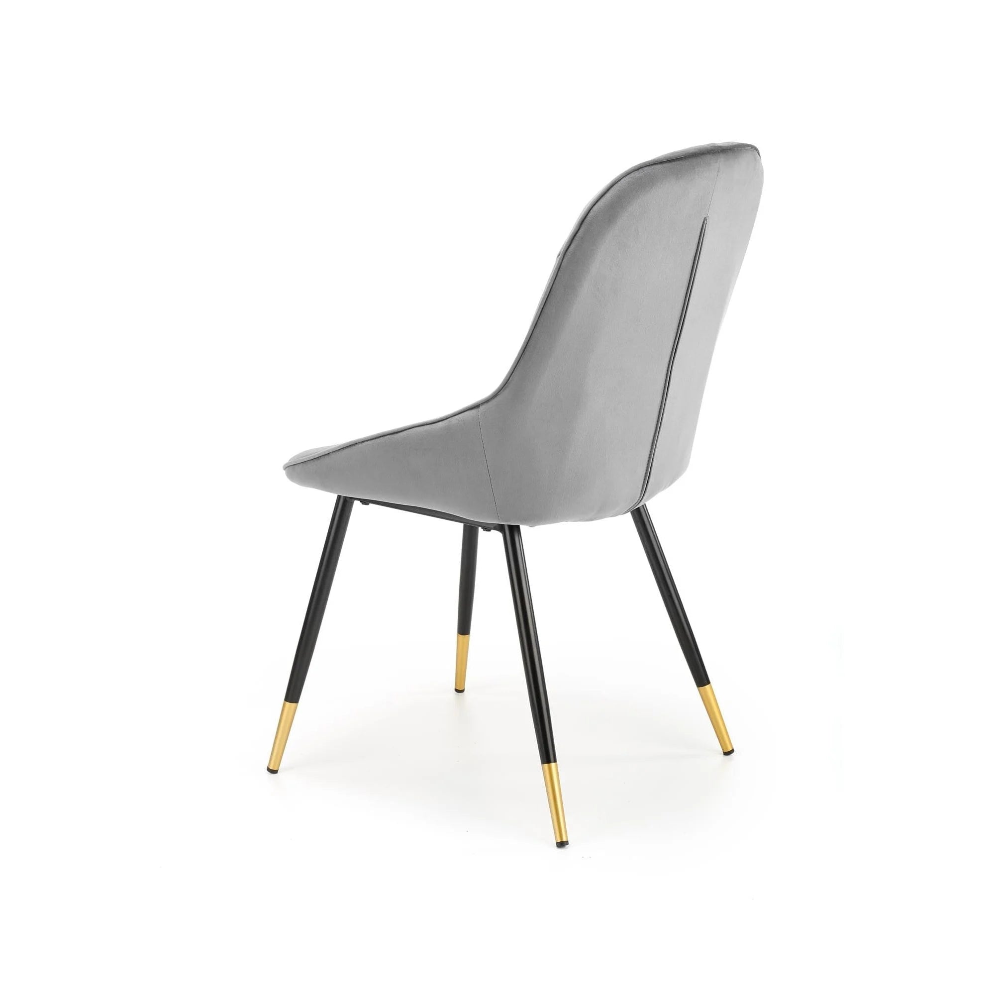 Scaun K437, gri/negru, stofa catifelata/metal, 49x55x88 cm