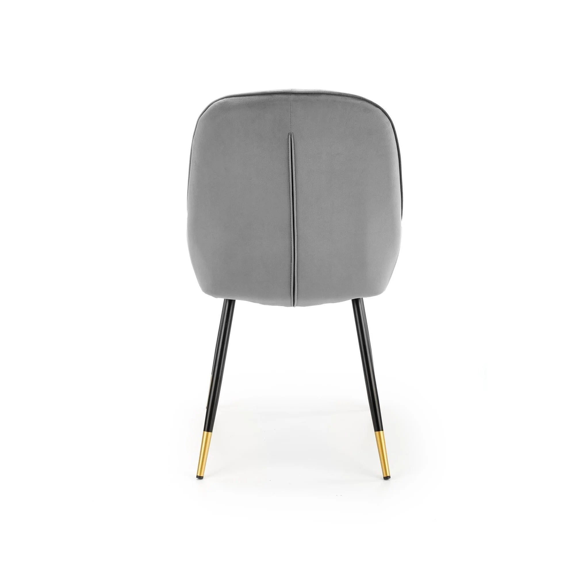 Scaun K437, gri/negru, stofa catifelata/metal, 49x55x88 cm