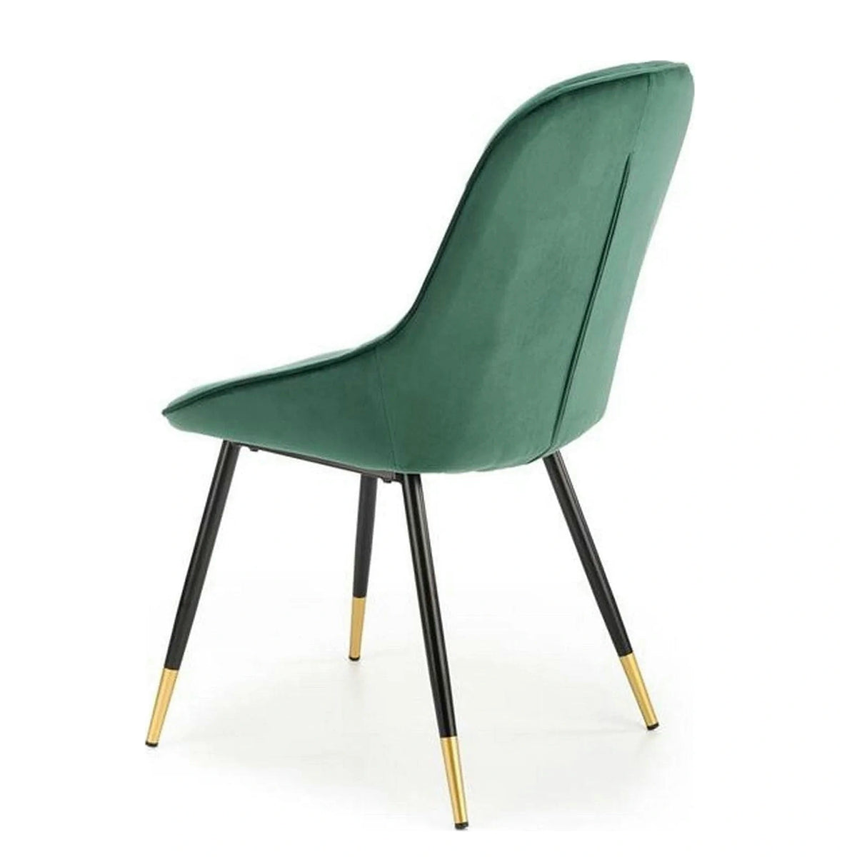Scaun K437, verde inchis/negru, stofa catifelata/metal, 49x55x88 cm