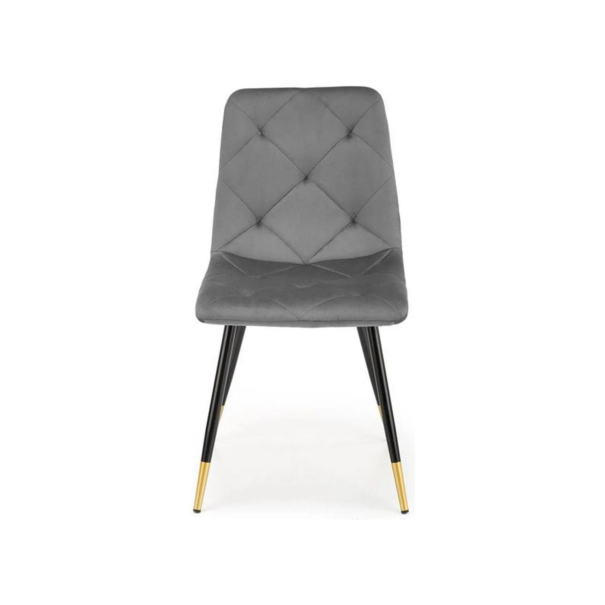 Scaun K438, gri/negru, stofa catifelata/metal, 45x50x86 cm