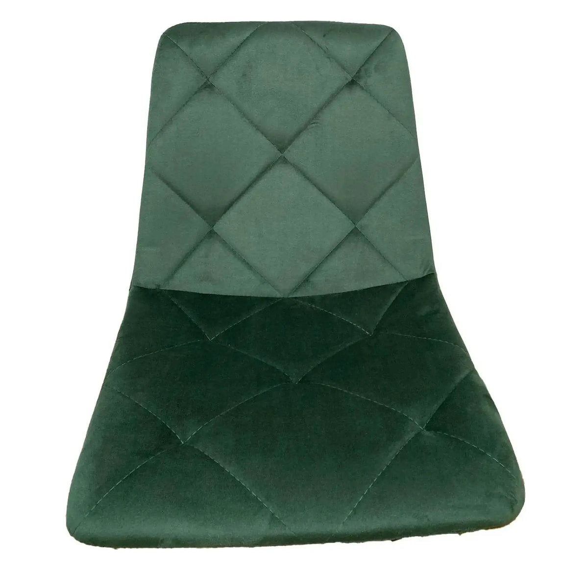 Scaun K438, verde inchis/negru, stofa catifelata/metal, 45x50x86 cm
