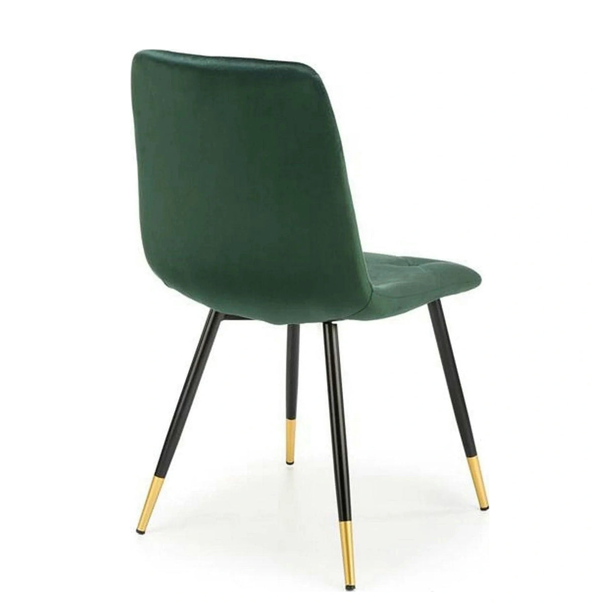 Scaun K438, verde inchis/negru, stofa catifelata/metal, 45x50x86 cm