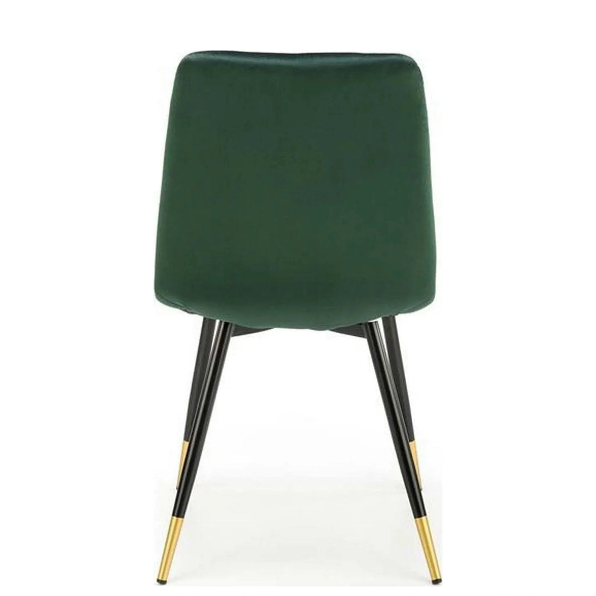 Scaun K438, verde inchis/negru, stofa catifelata/metal, 45x50x86 cm