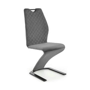 Scaun K442, gri/negru, stofa catifelata/metal, 46x61x102 cm