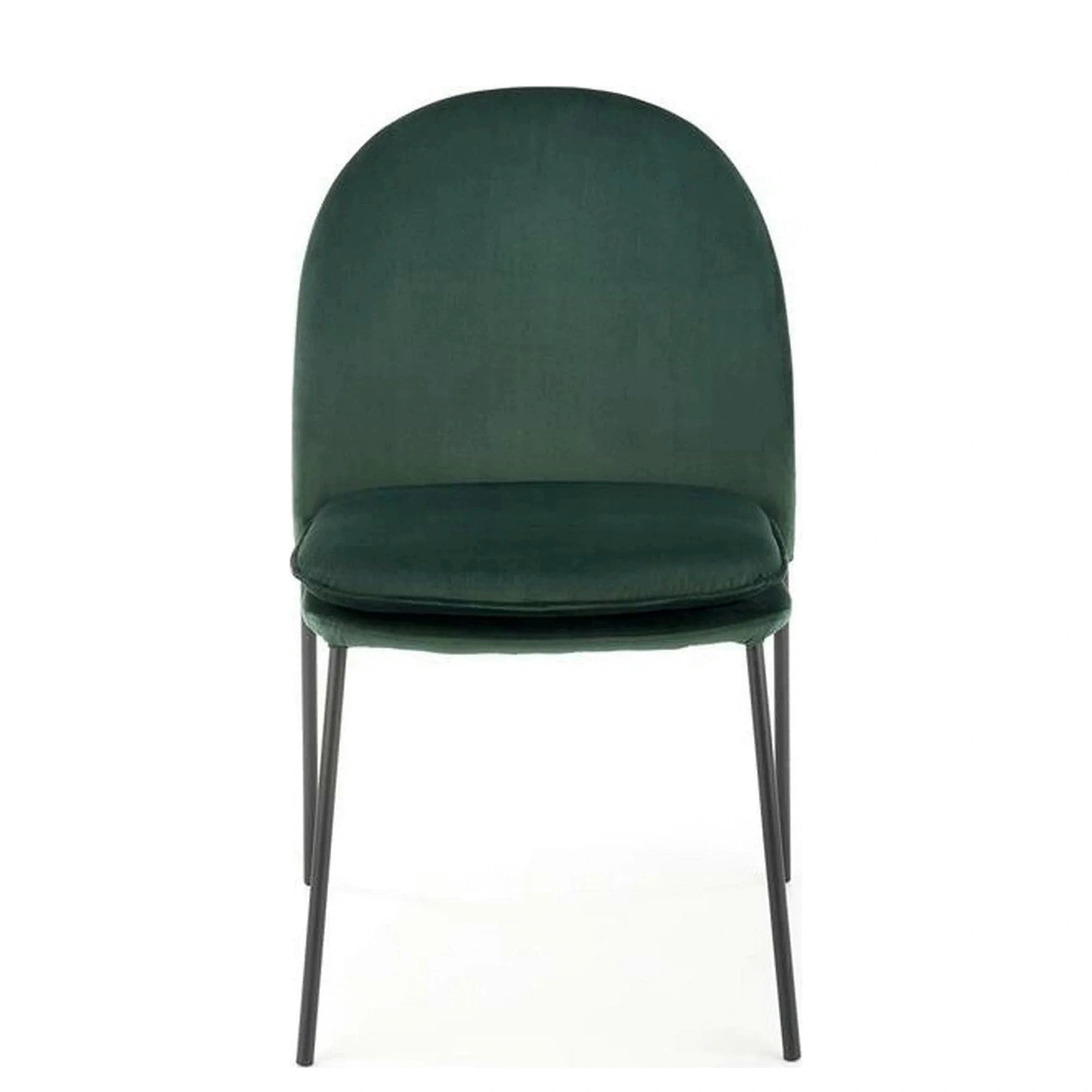 Scaun K443, verde/negru, stofa catifelata/metal, 50x58x84 cm