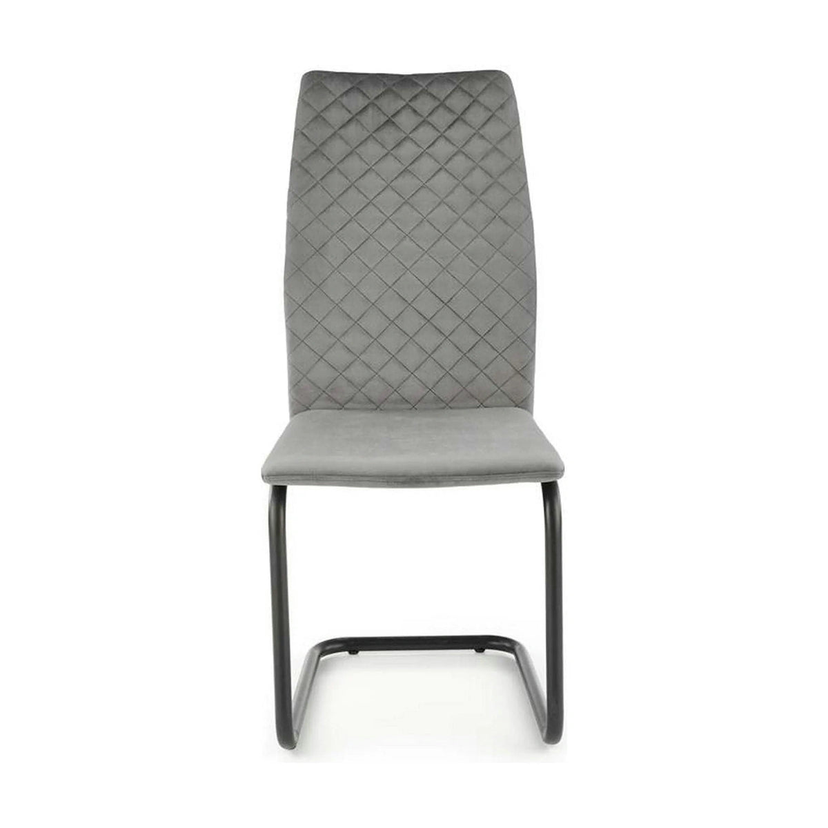 Scaun K444, gri/negru, stofa catifelata/metal, 44x54x97 cm