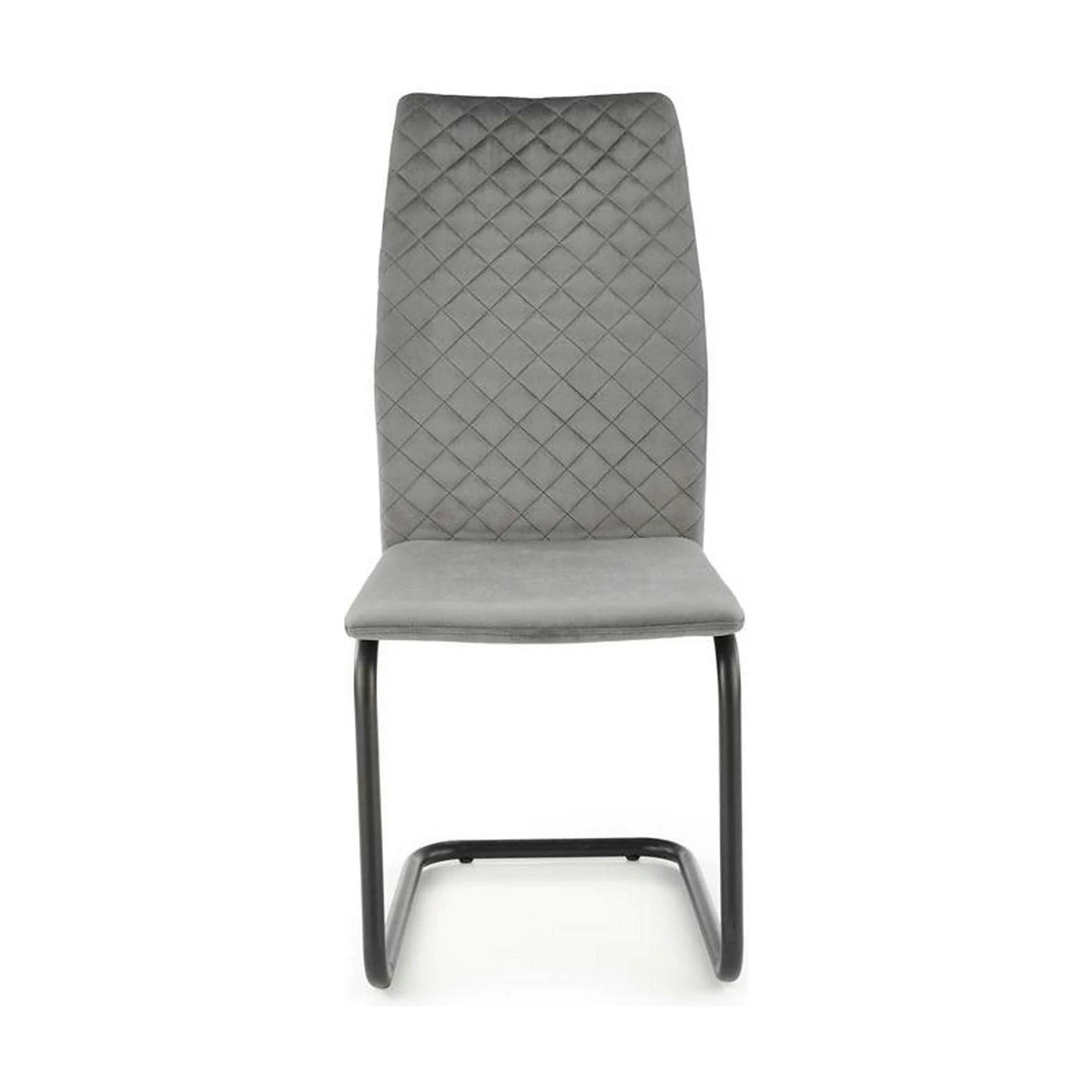 Scaun K444, gri/negru, stofa catifelata/metal, 44x54x97 cm