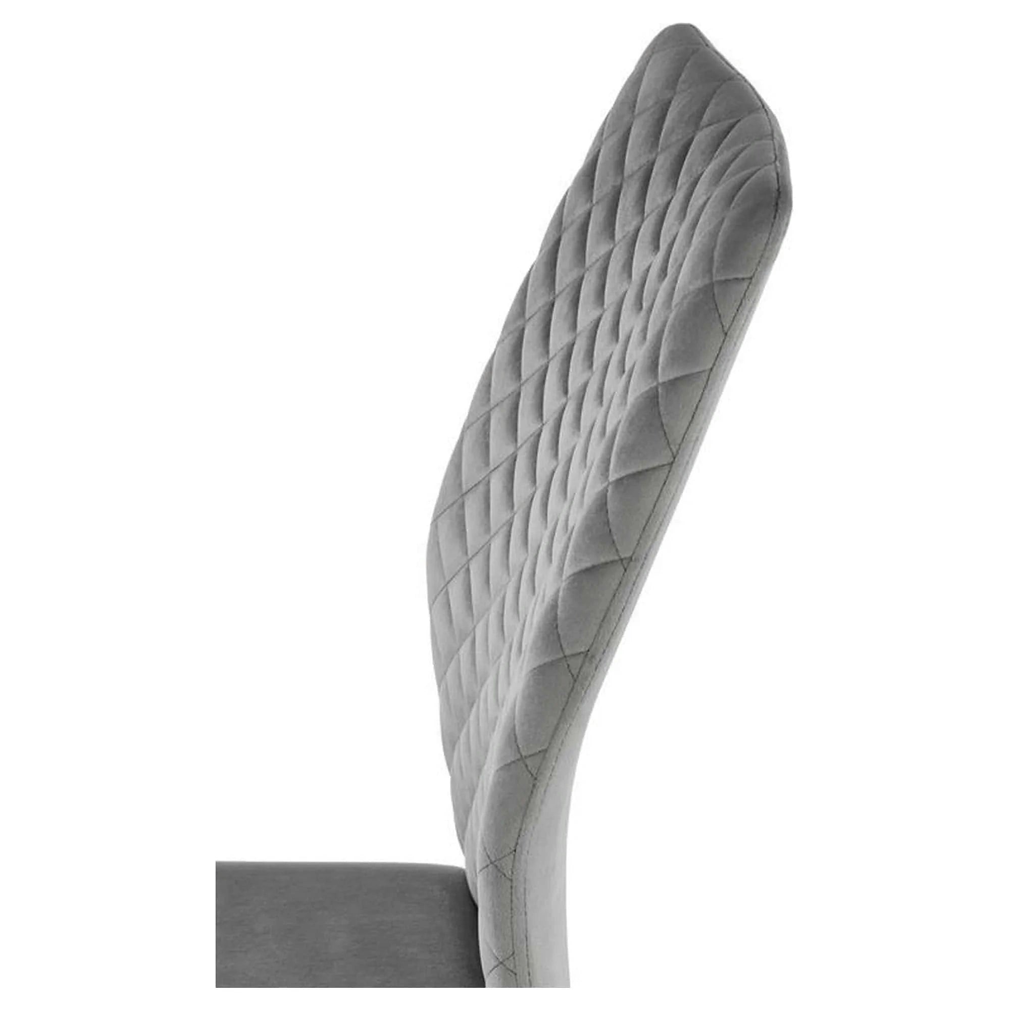 Scaun K444, gri/negru, stofa catifelata/metal, 44x54x97 cm