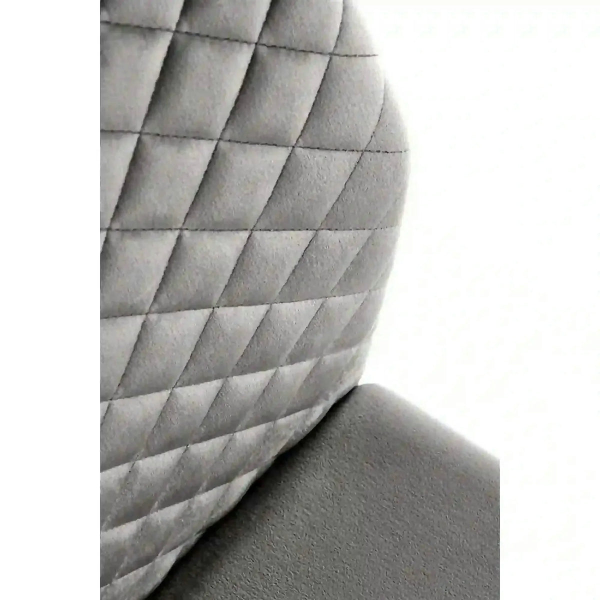 Scaun K444, gri/negru, stofa catifelata/metal, 44x54x97 cm