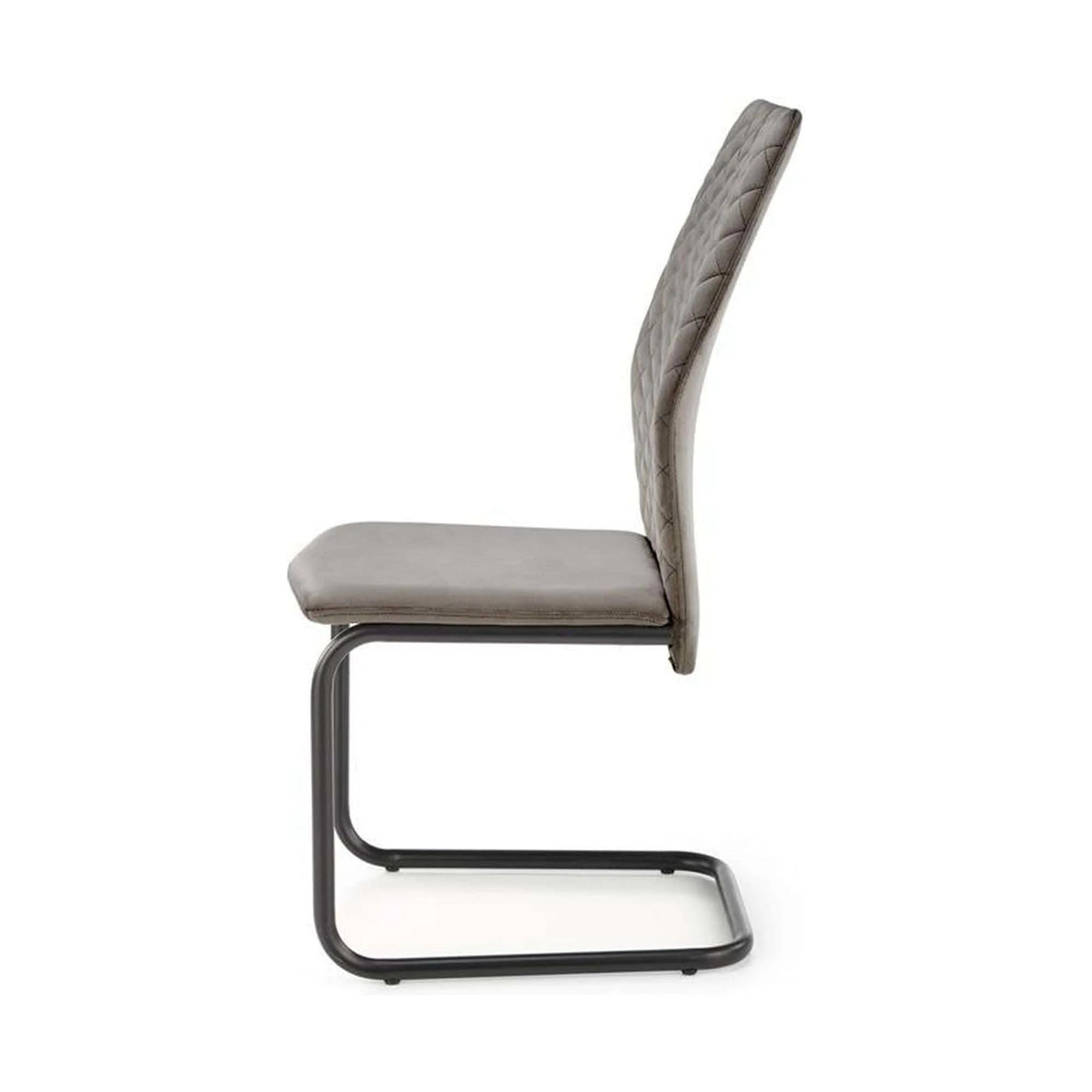 Scaun K444, gri/negru, stofa catifelata/metal, 44x54x97 cm