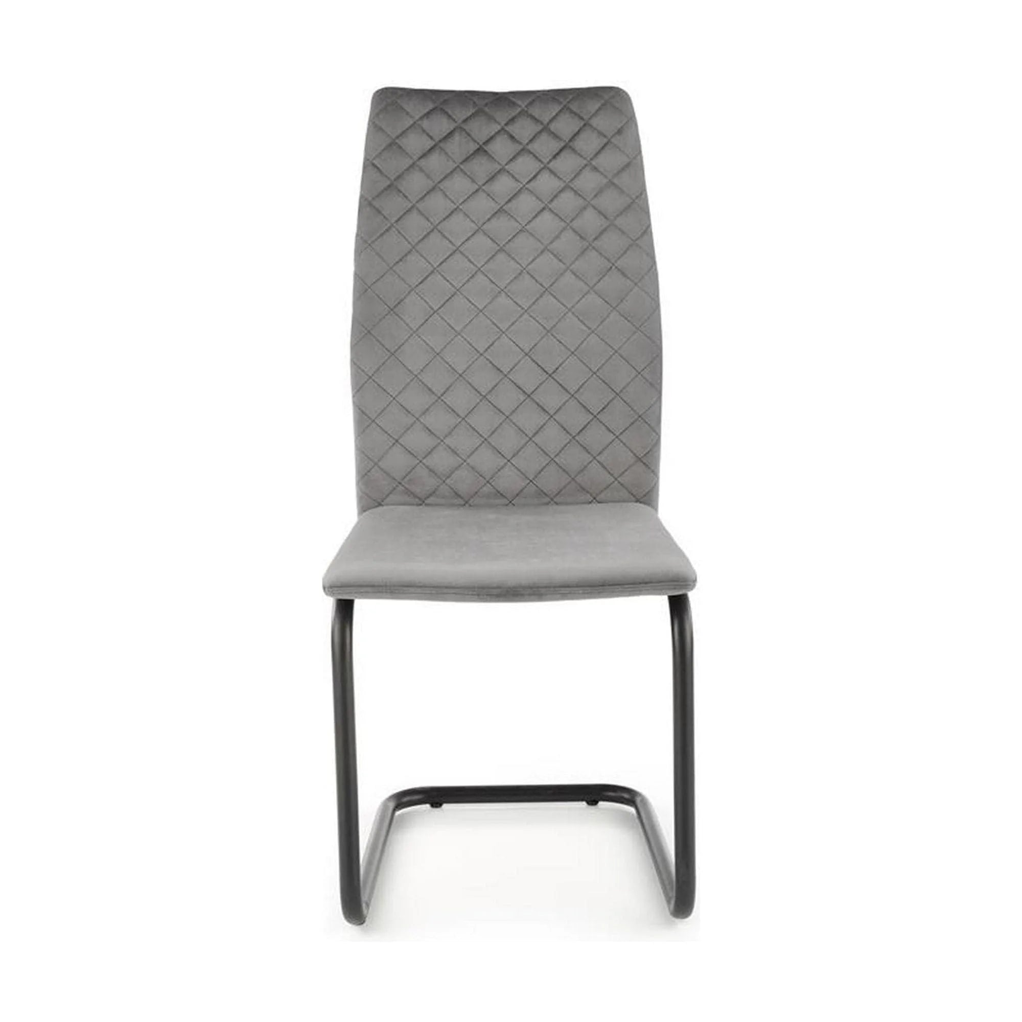 Scaun K444, gri/negru, stofa catifelata/metal, 44x54x97 cm