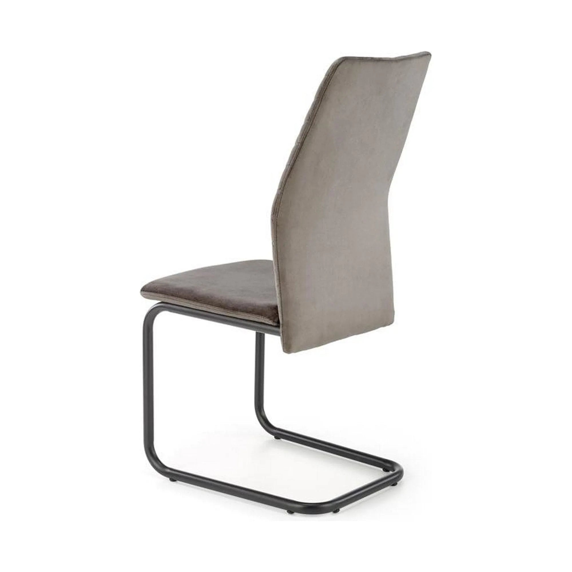 Scaun K444, gri/negru, stofa catifelata/metal, 44x54x97 cm