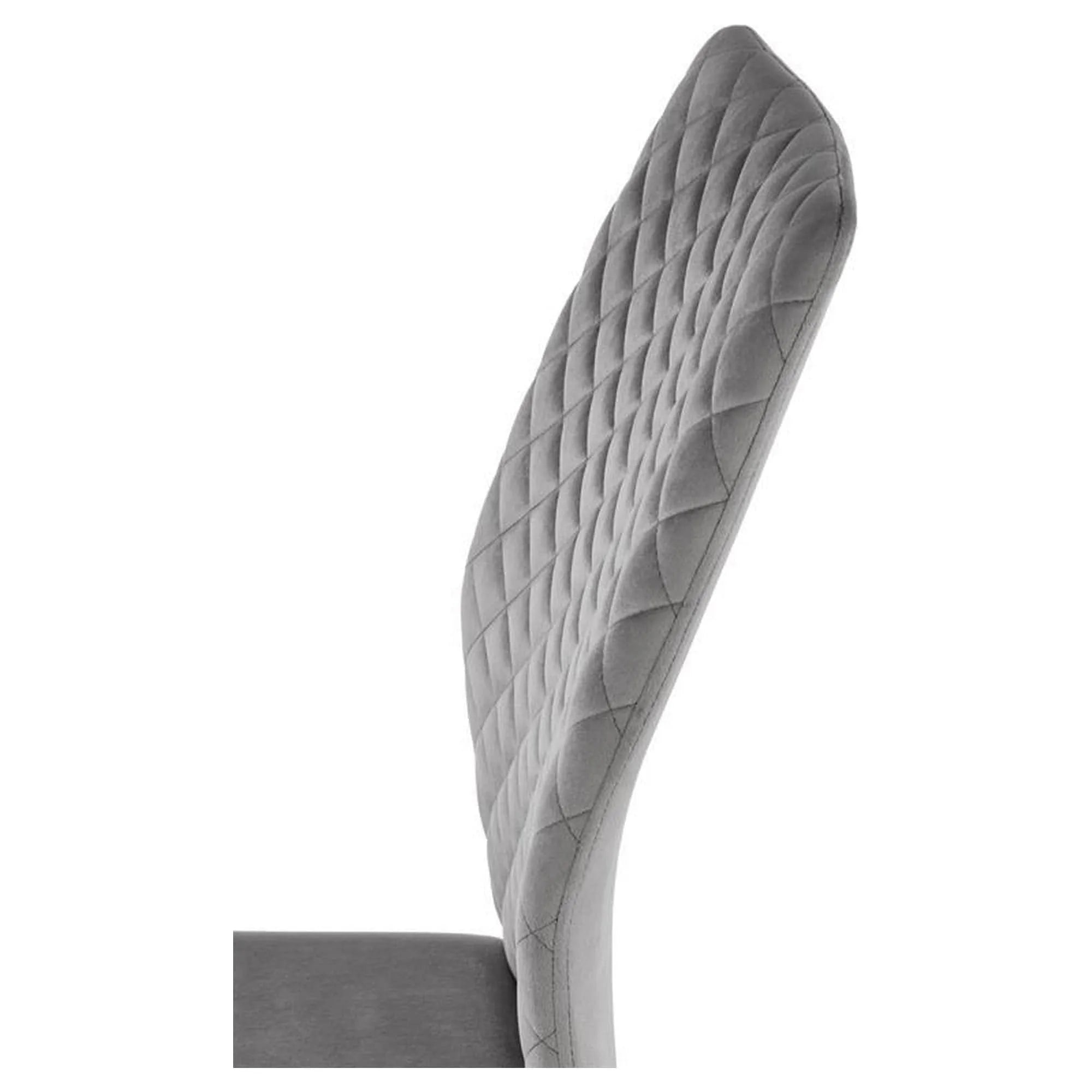 Scaun K444, gri/negru, stofa catifelata/metal, 44x54x97 cm