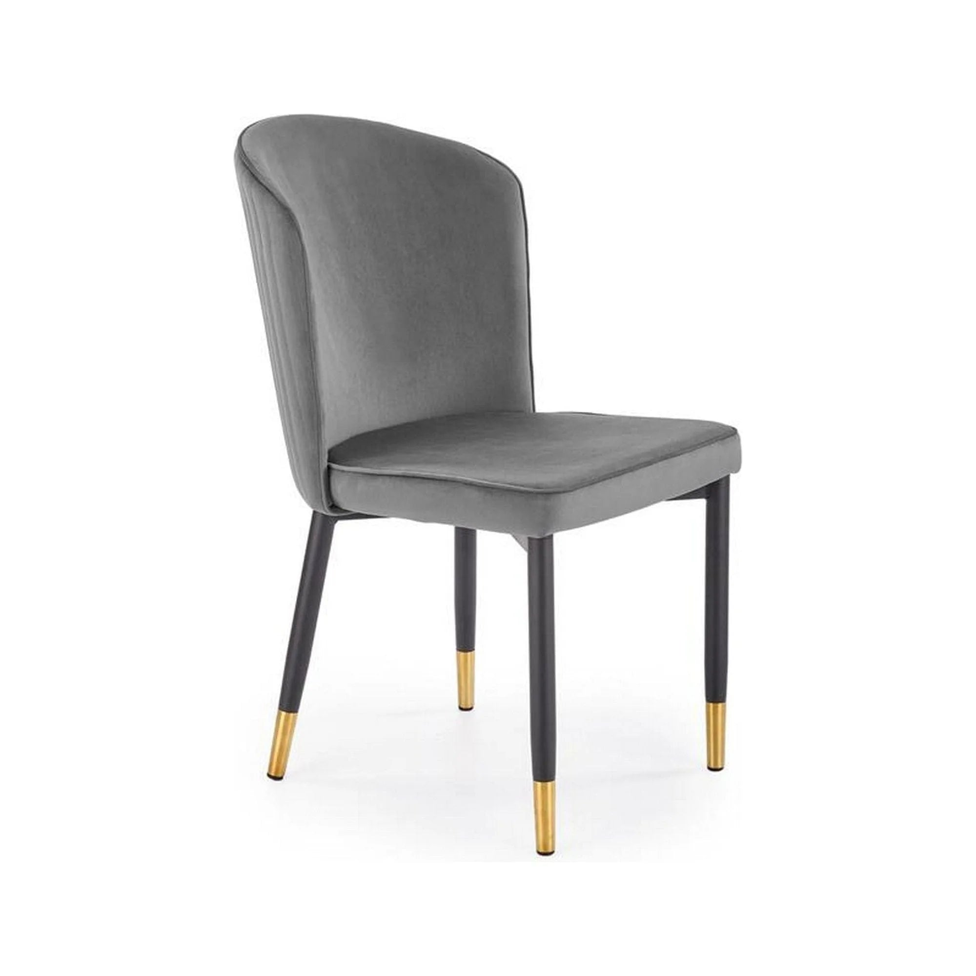 Scaun K446, gri/negru, stofa catifelata/metal, 51x55x86 cm