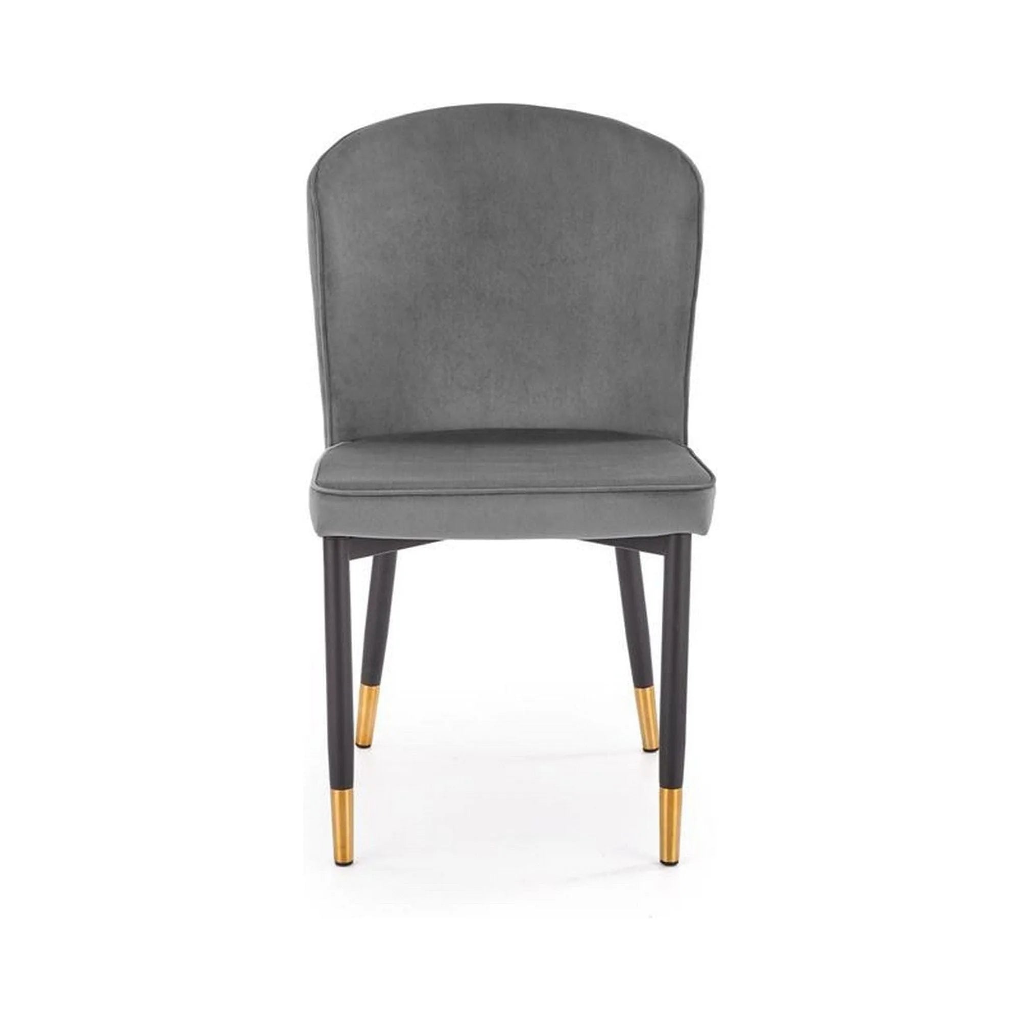 Scaun K446, gri/negru, stofa catifelata/metal, 51x55x86 cm