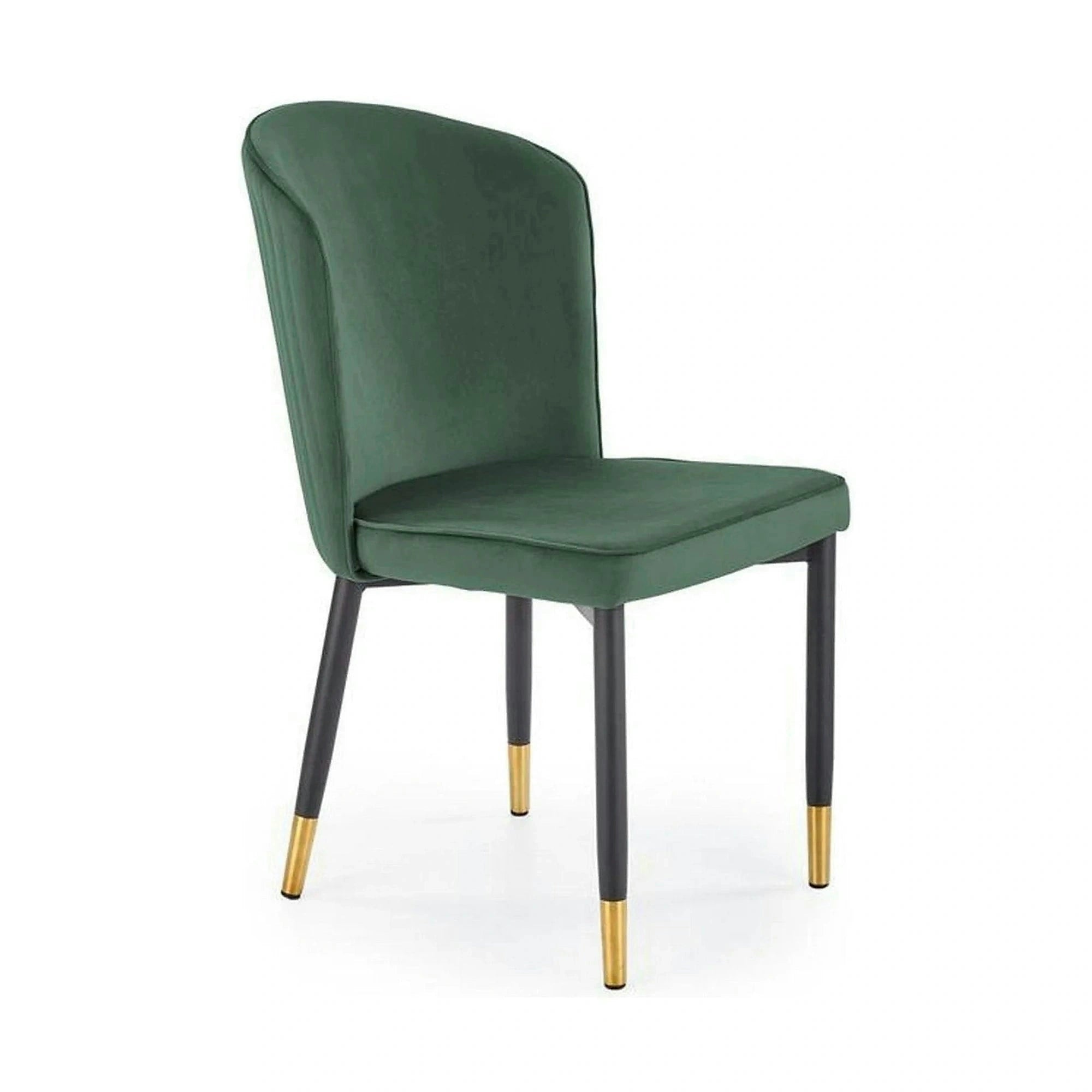 Scaun K446, verde/negru, stofa catifelata/metal, 51x55x86 cm