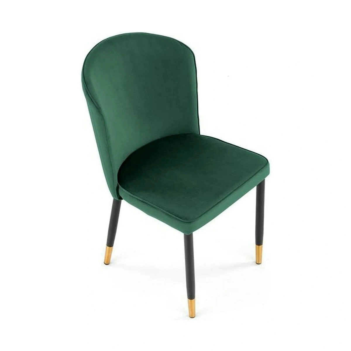 Scaun K446, verde/negru, stofa catifelata/metal, 51x55x86 cm