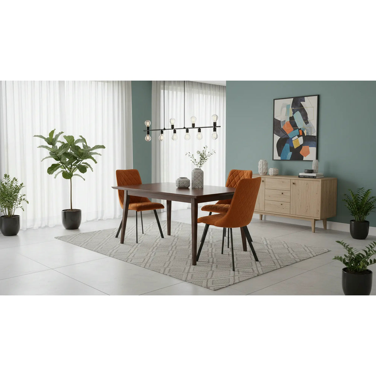 Scaun K450, caramiziu/negru, stofa catifelata/metal, 44x58x85 cm