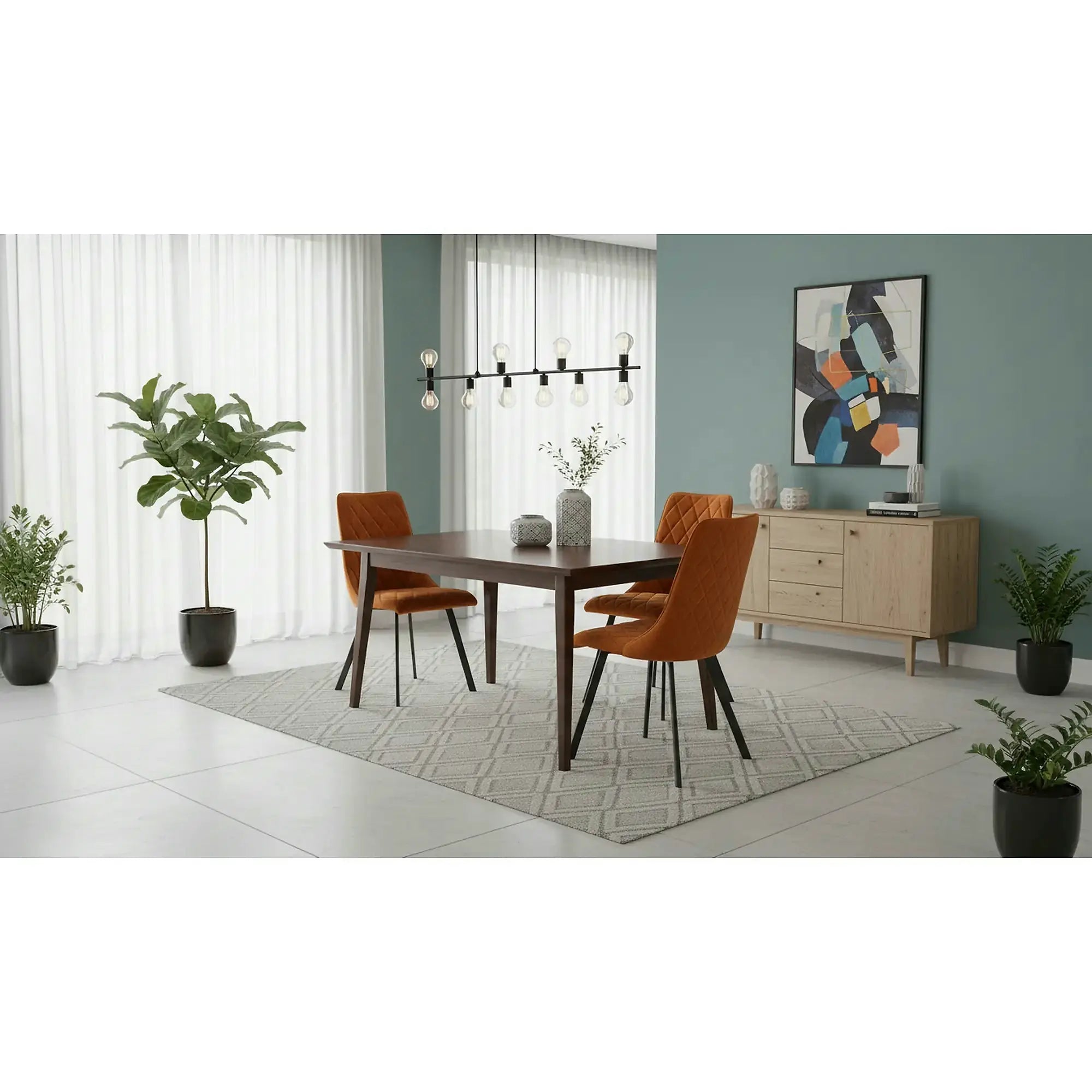 Scaun K450, caramiziu/negru, stofa catifelata/metal, 44x58x85 cm