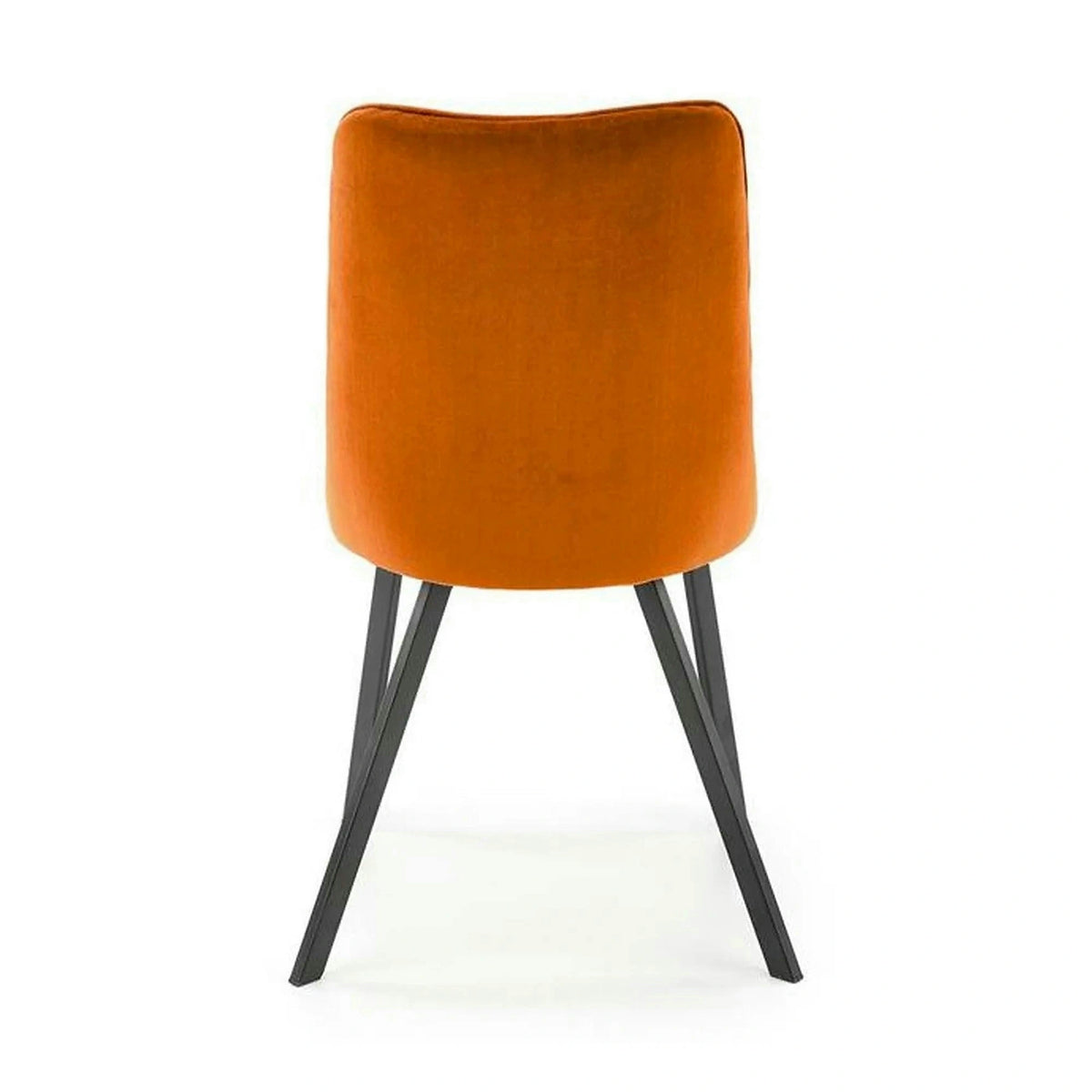 Scaun K450, caramiziu/negru, stofa catifelata/metal, 44x58x85 cm