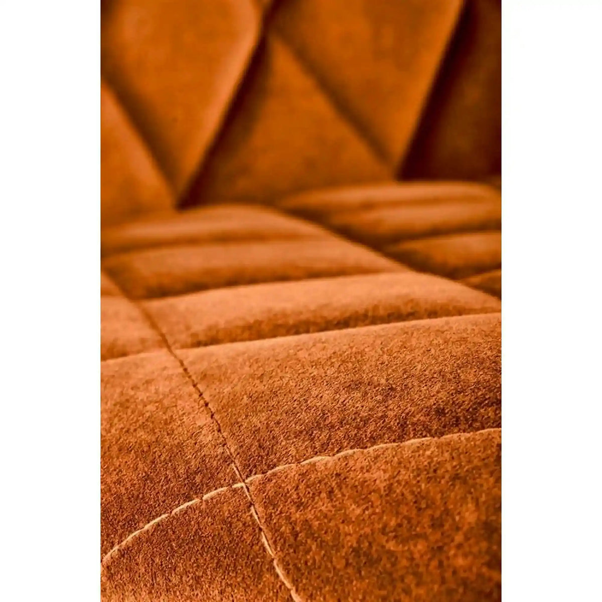 Scaun K450, caramiziu/negru, stofa catifelata/metal, 44x58x85 cm