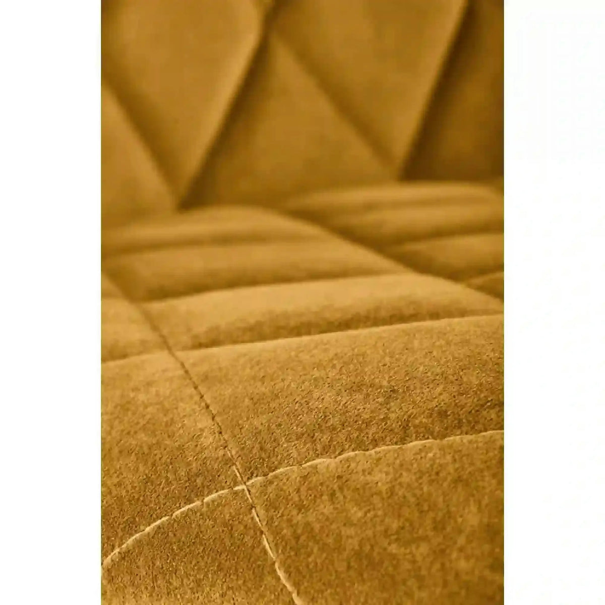Scaun K450, galben mustar/negru, stofa catifelata/metal, 44x58x85 cm