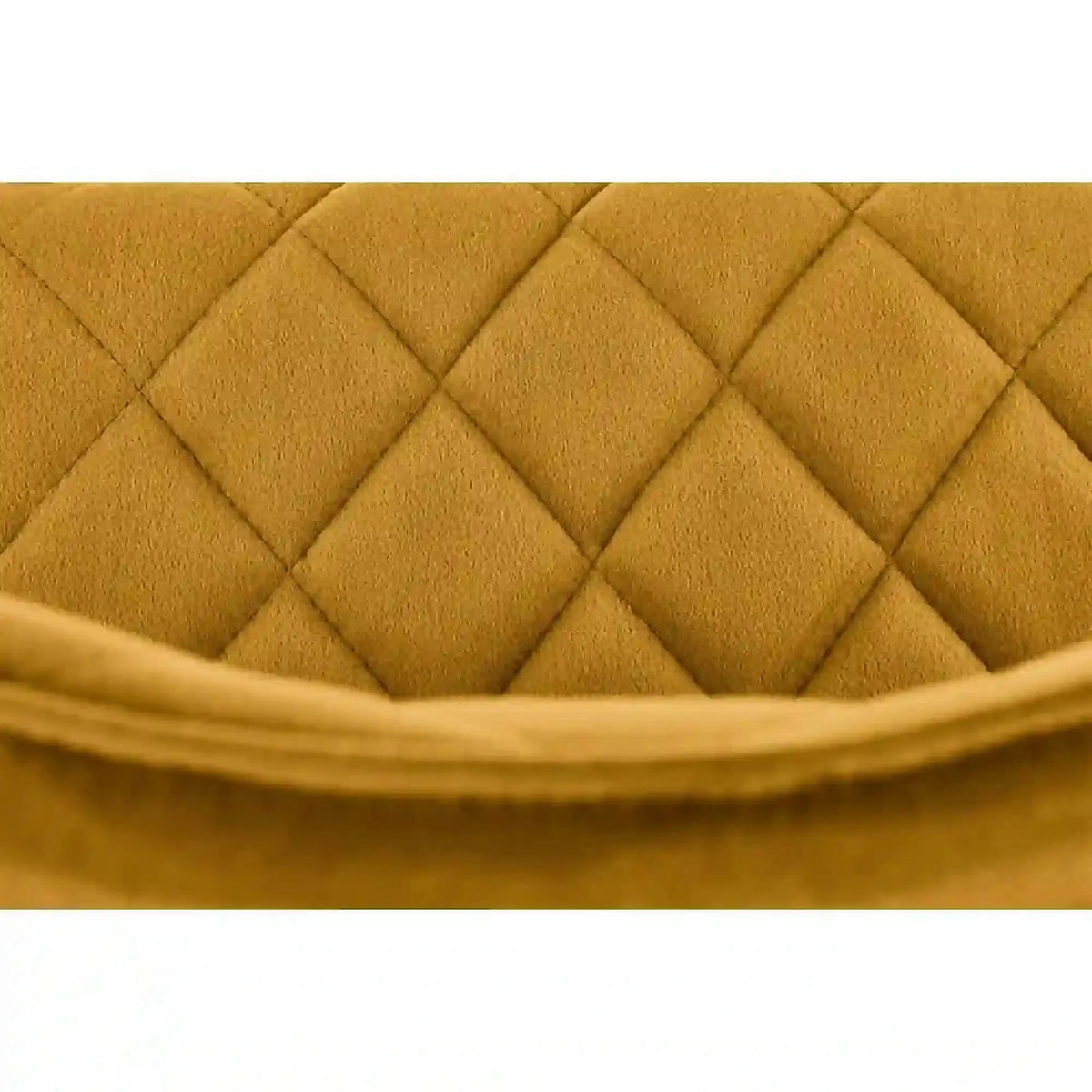 Scaun K450, galben mustar/negru, stofa catifelata/metal, 44x58x85 cm