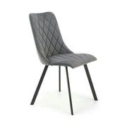 Scaun K450, gri/negru, stofa catifelata/metal, 44x58x85 cm