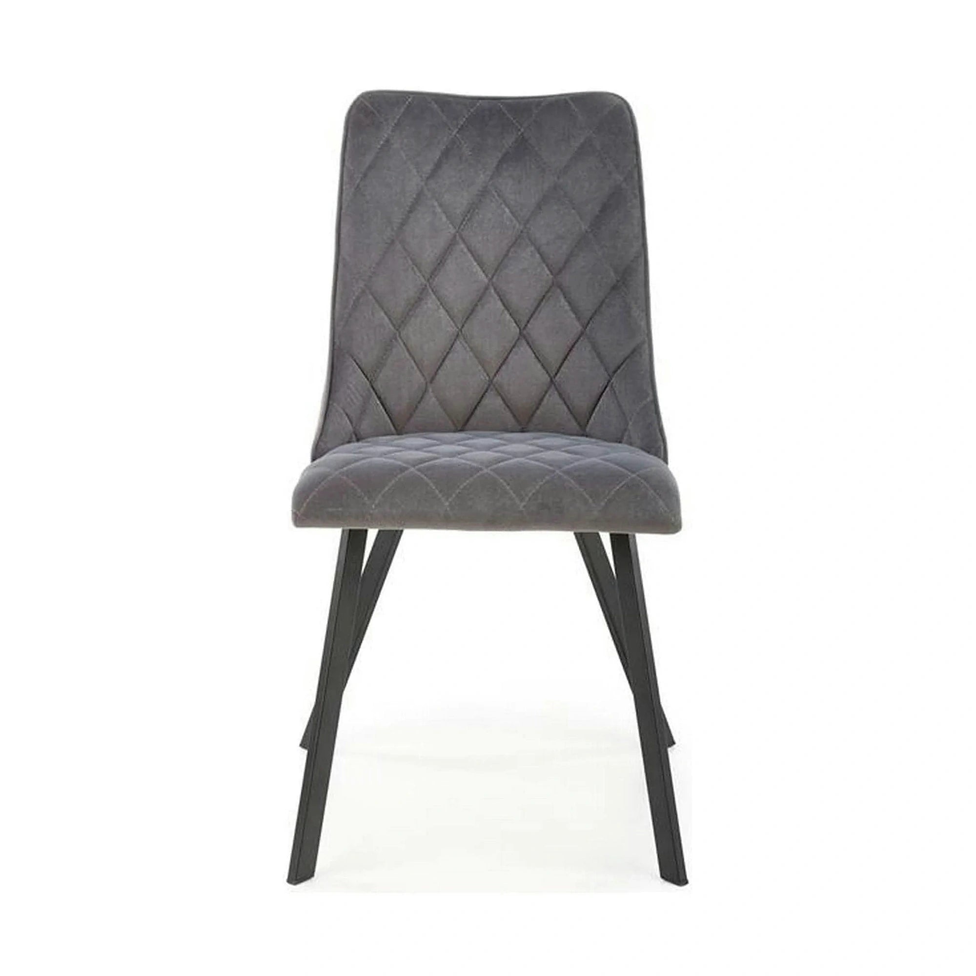 Scaun K450, gri/negru, stofa catifelata/metal, 44x58x85 cm