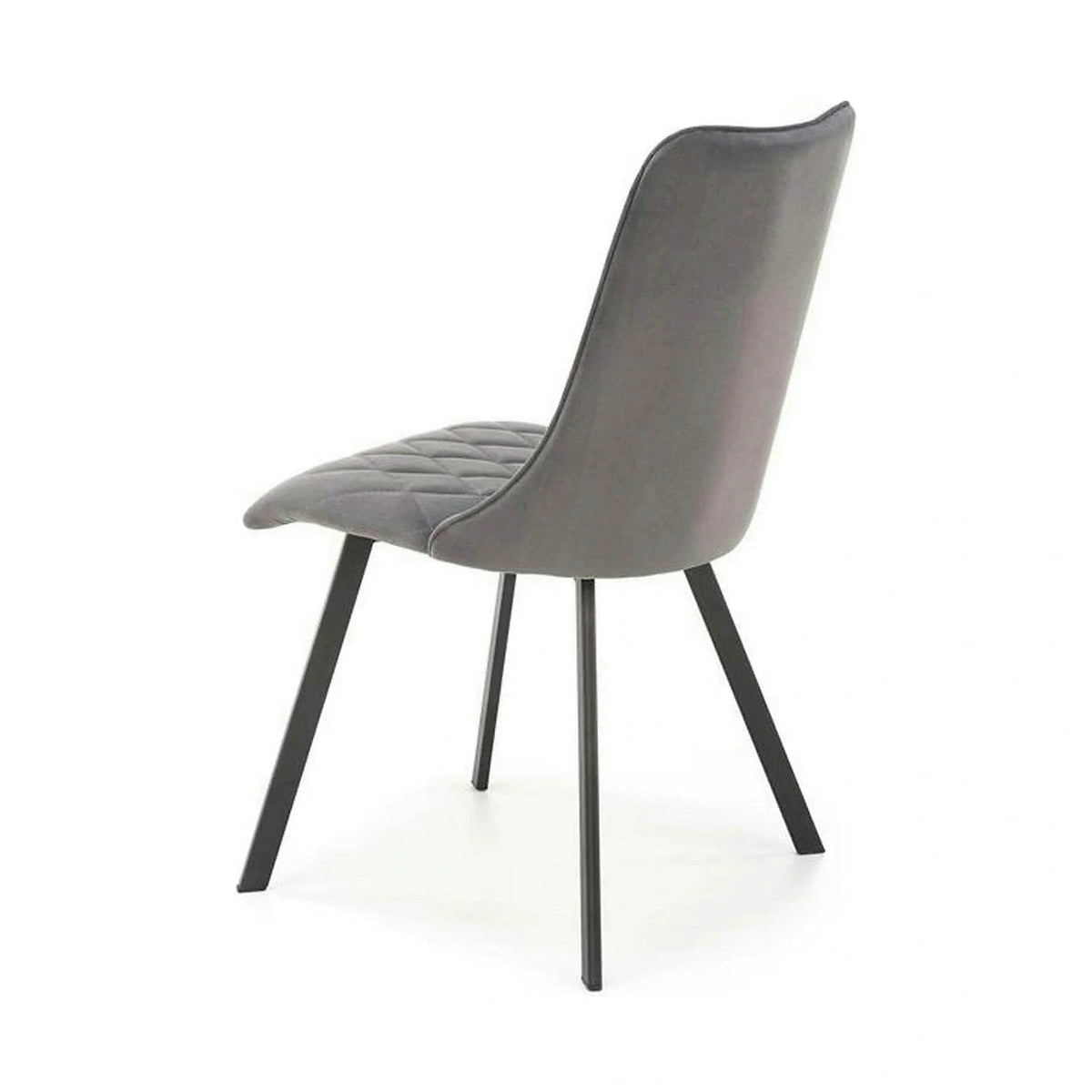 Scaun K450, gri/negru, stofa catifelata/metal, 44x58x85 cm