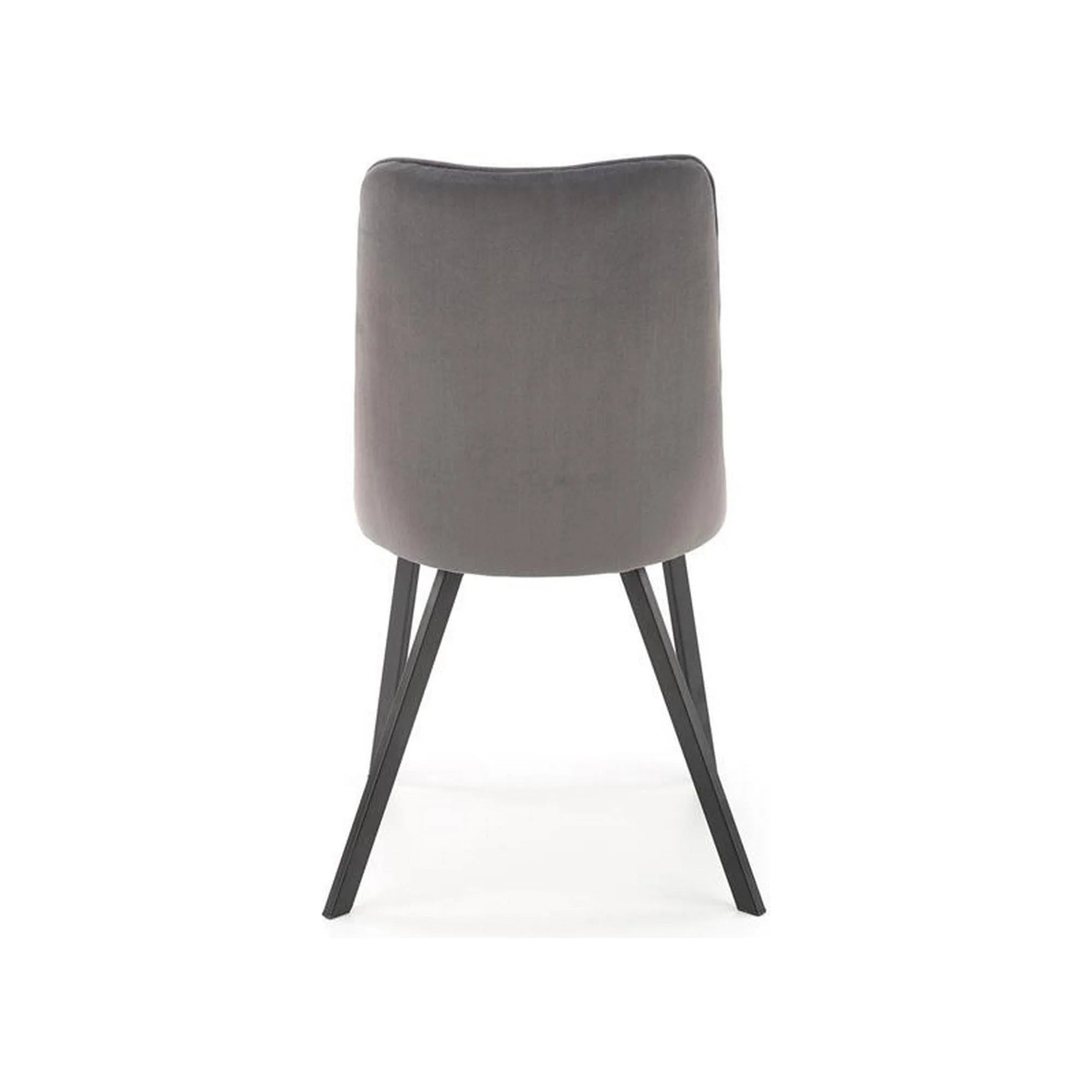 Scaun K450, gri/negru, stofa catifelata/metal, 44x58x85 cm