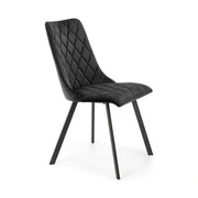 Scaun K450, negru, stofa catifelata/metal, 44x58x85 cm