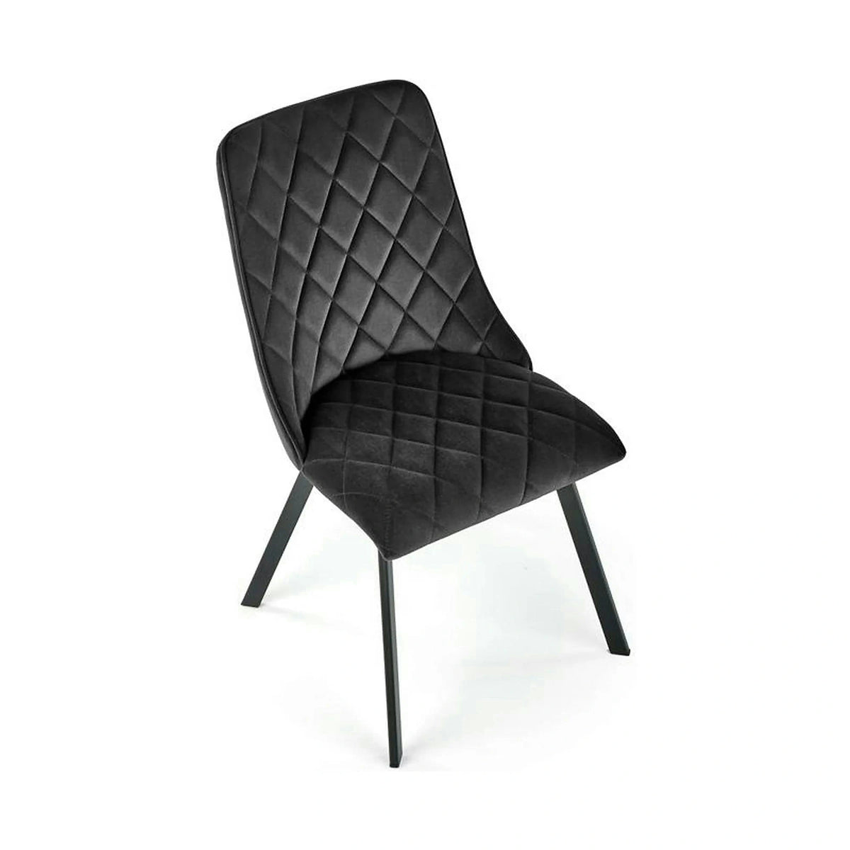 Scaun K450, negru, stofa catifelata/metal, 44x58x85 cm