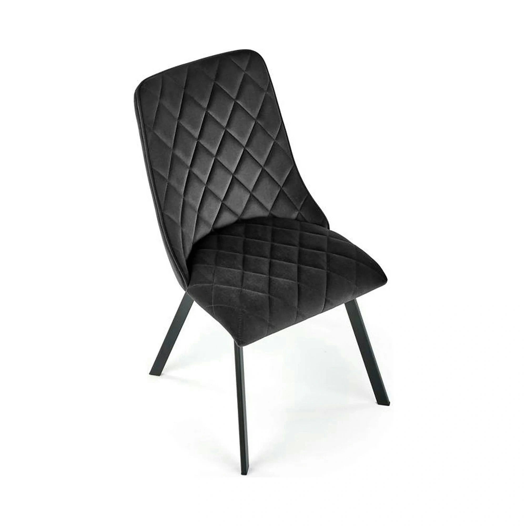 Scaun K450, negru, stofa catifelata/metal, 44x58x85 cm
