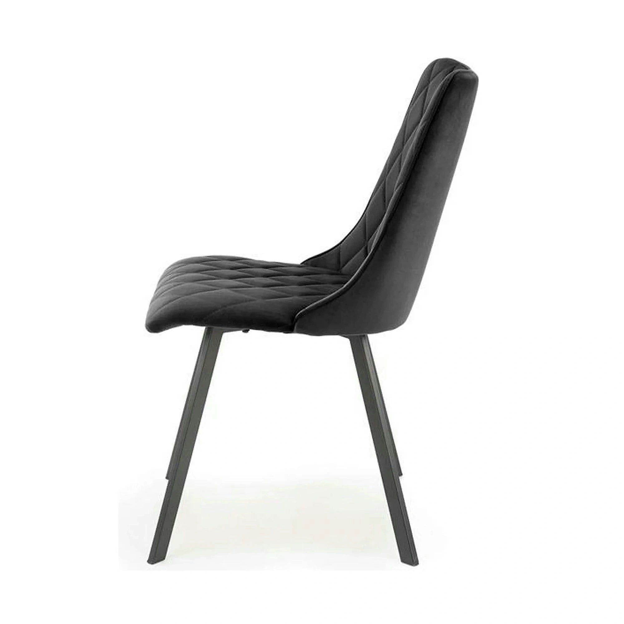 Scaun K450, negru, stofa catifelata/metal, 44x58x85 cm
