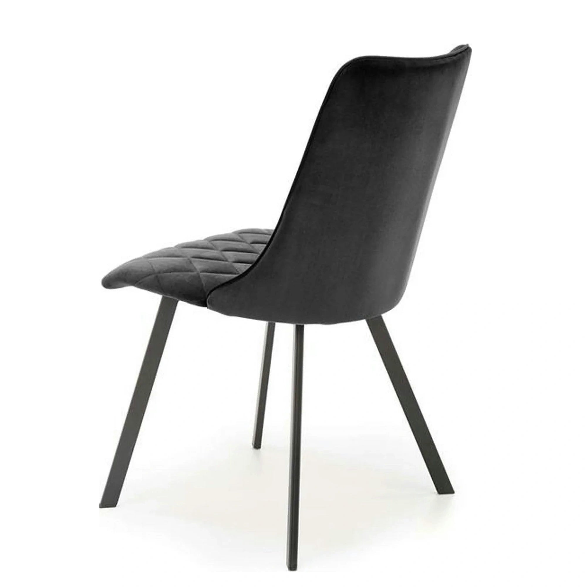Scaun K450, negru, stofa catifelata/metal, 44x58x85 cm